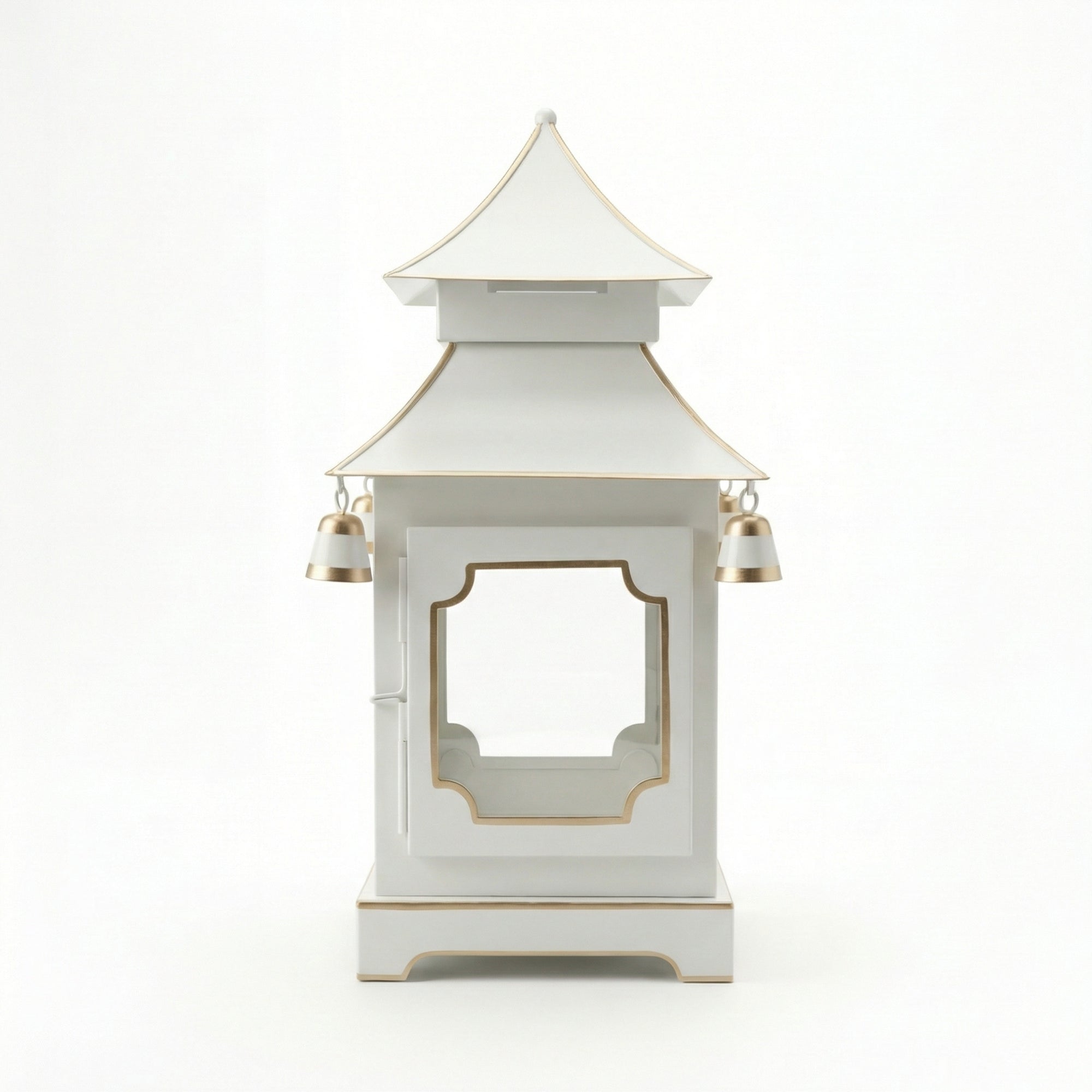 CHINOISERIE IVORY PAGODA LANTERN 13"
