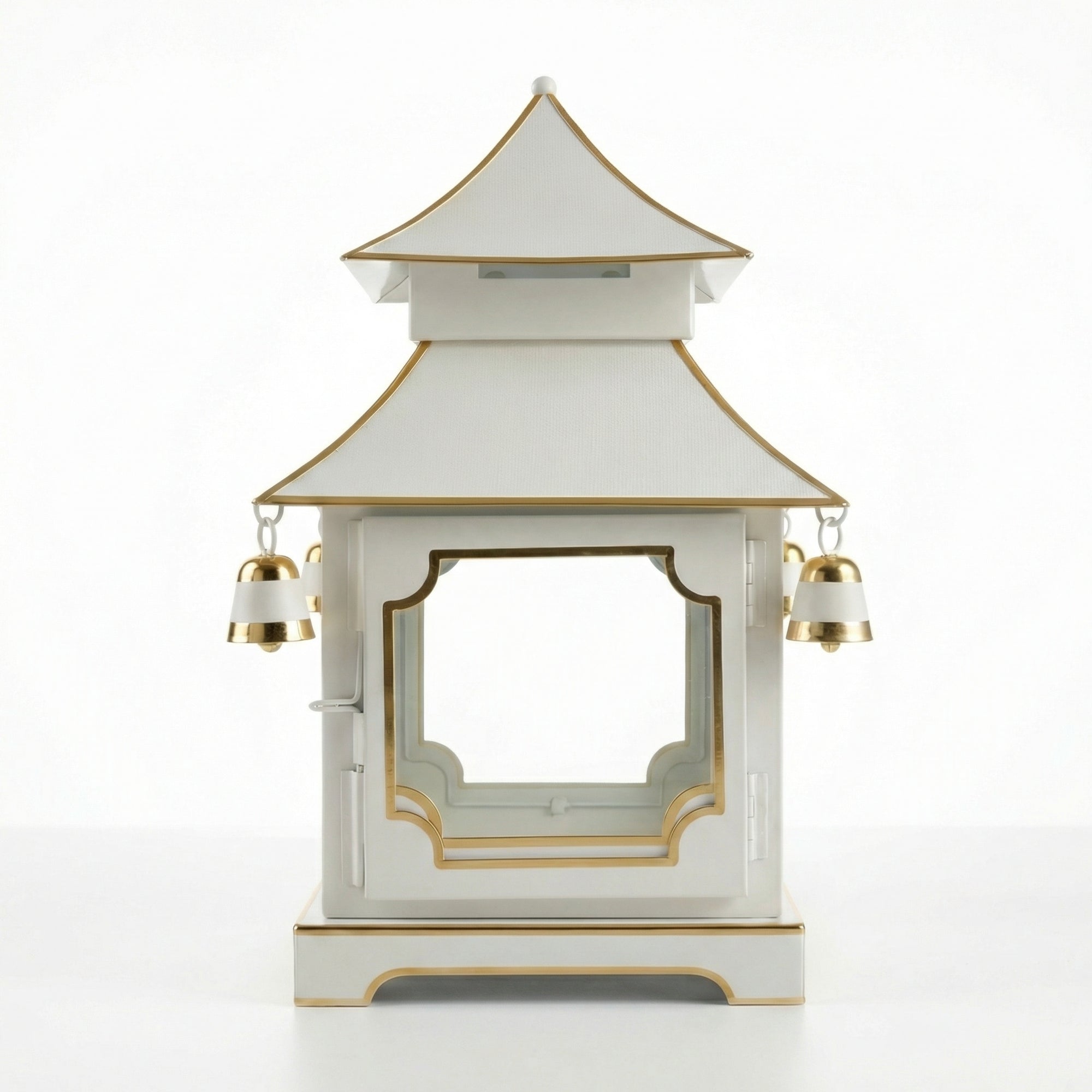 CHINOISERIE IVORY PAGODA LANTERN 11.5"