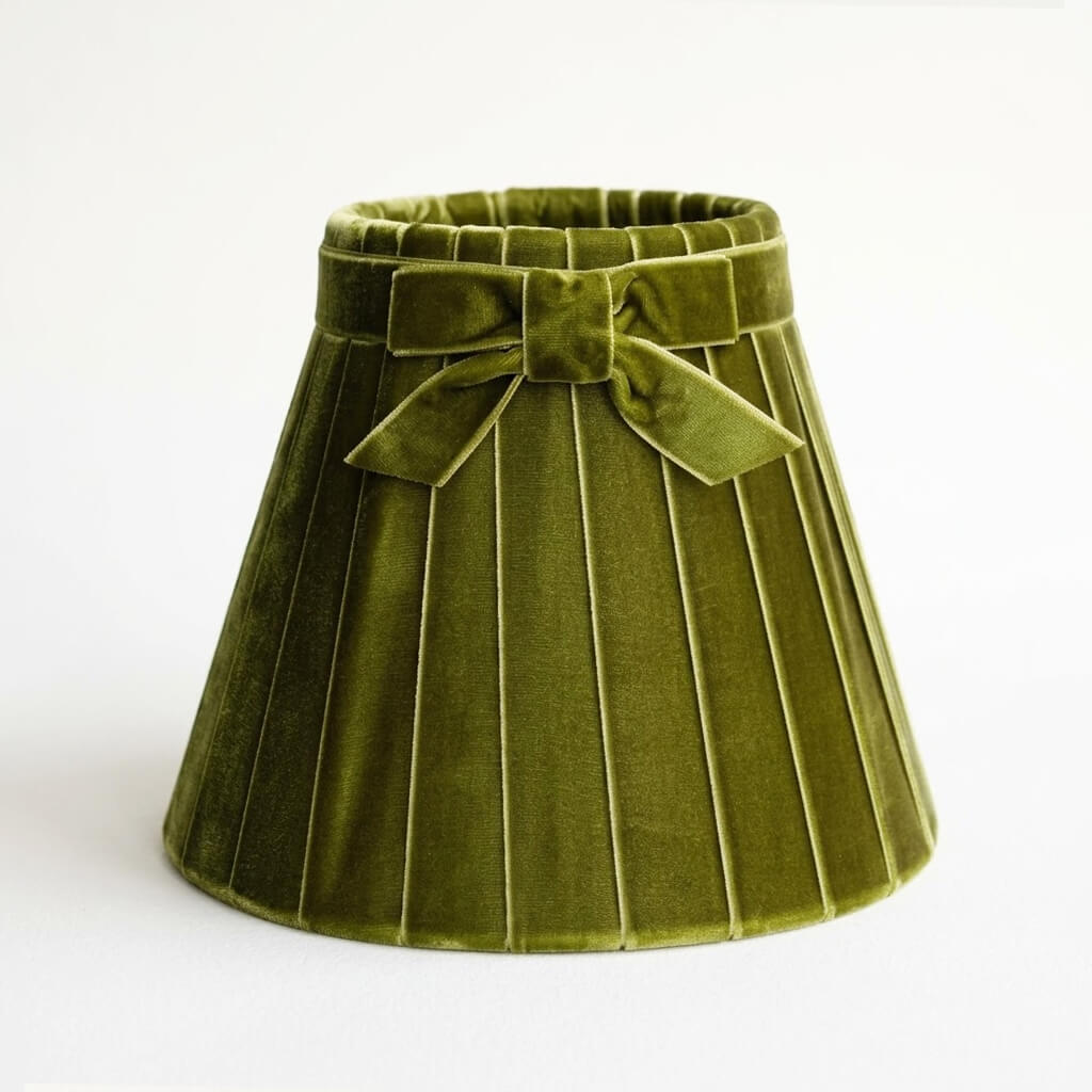 Olive Green Velvet 7.1" Lampshade