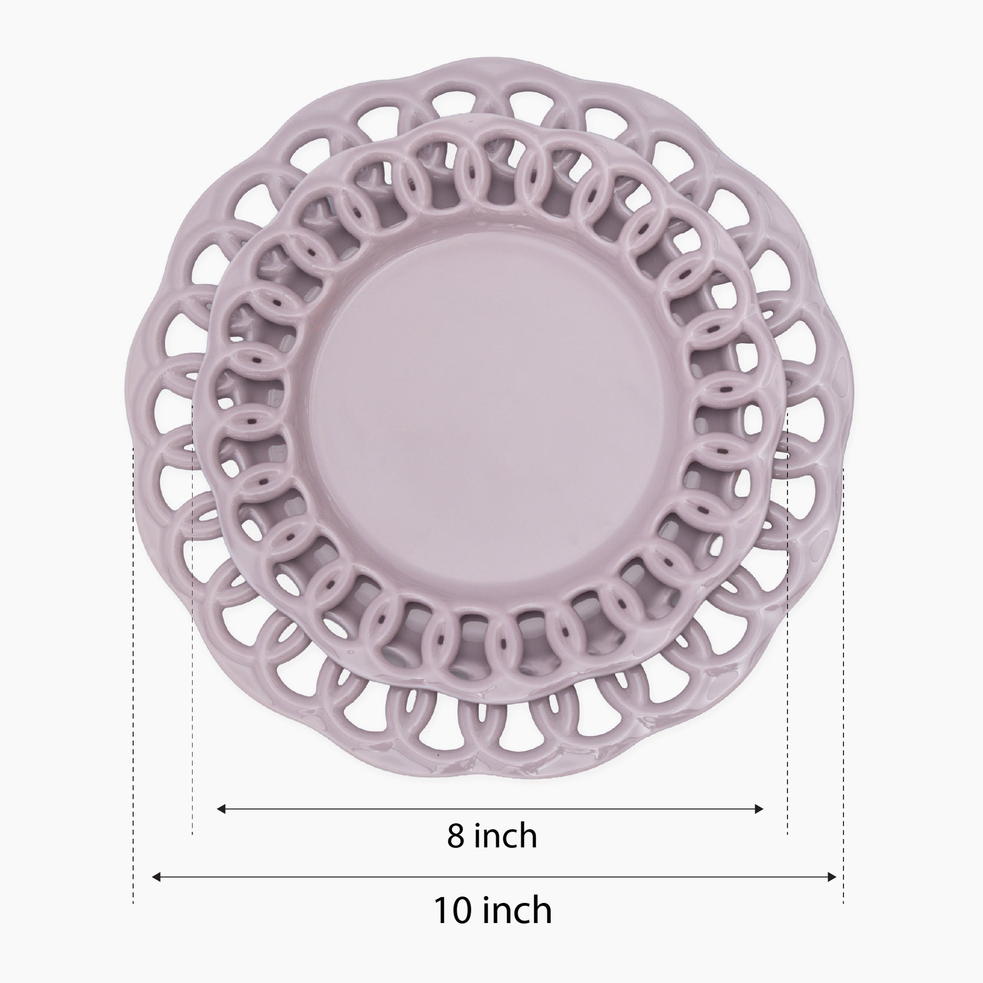 VIOLET DINNER AND SALAD PLATES SET