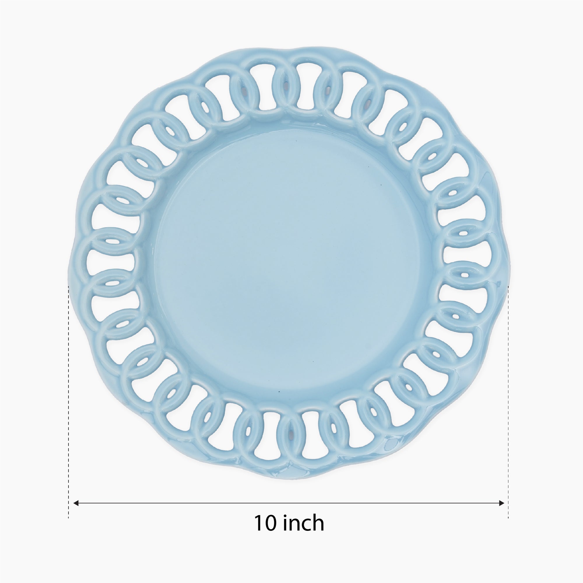 BABY BLUE DINNER AND SALAD PLATES SET