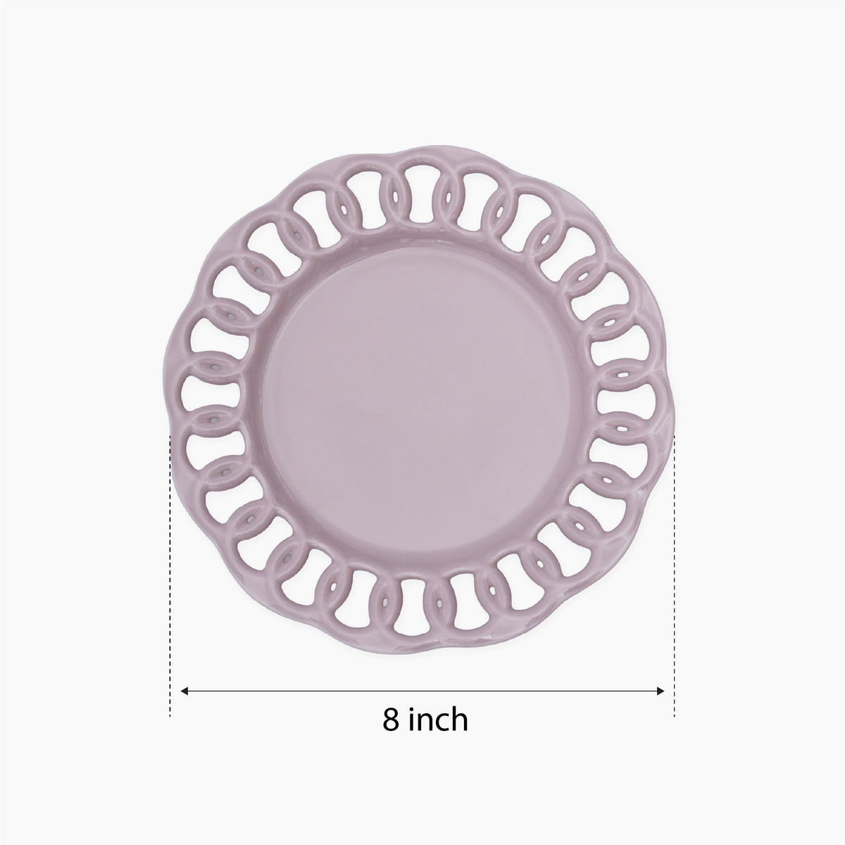 Violet Ceramic Salad Plates Set for 4