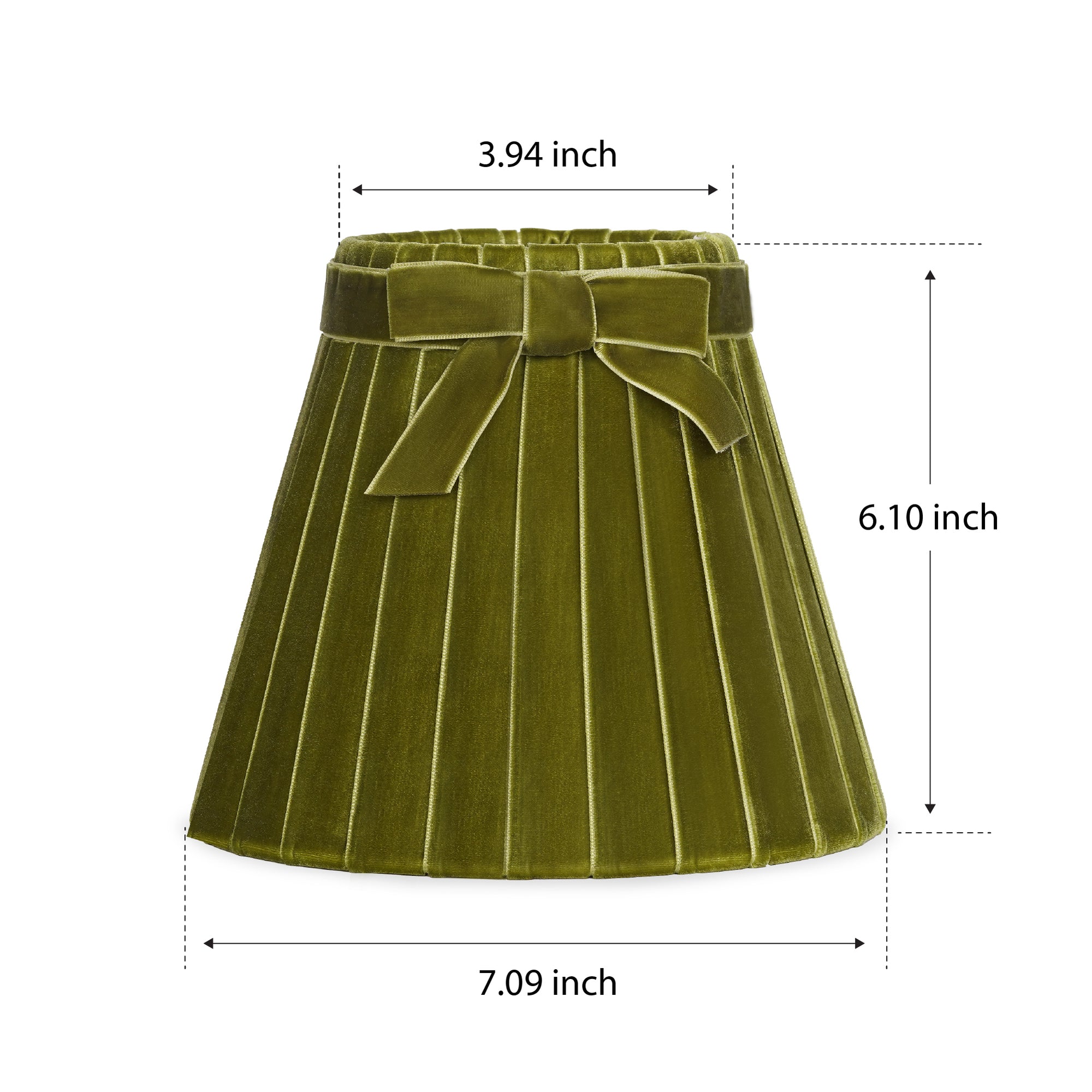 Olive Green Velvet 7.1" Lampshade