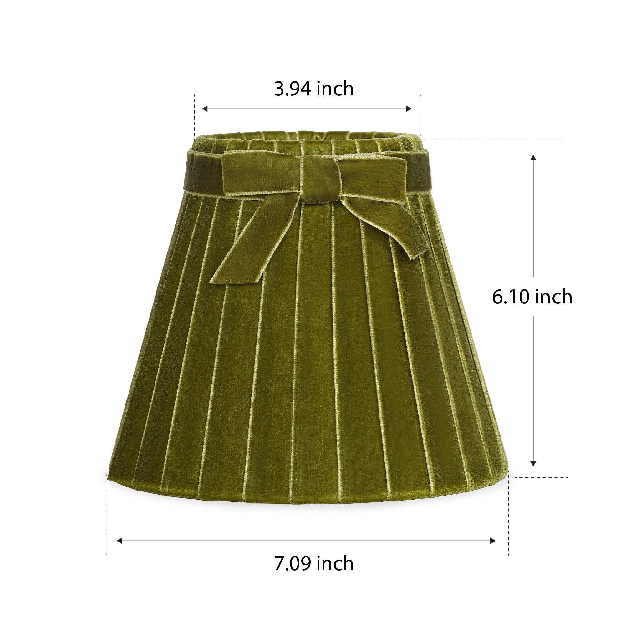 Olive Green Velvet 18cm Lampshade