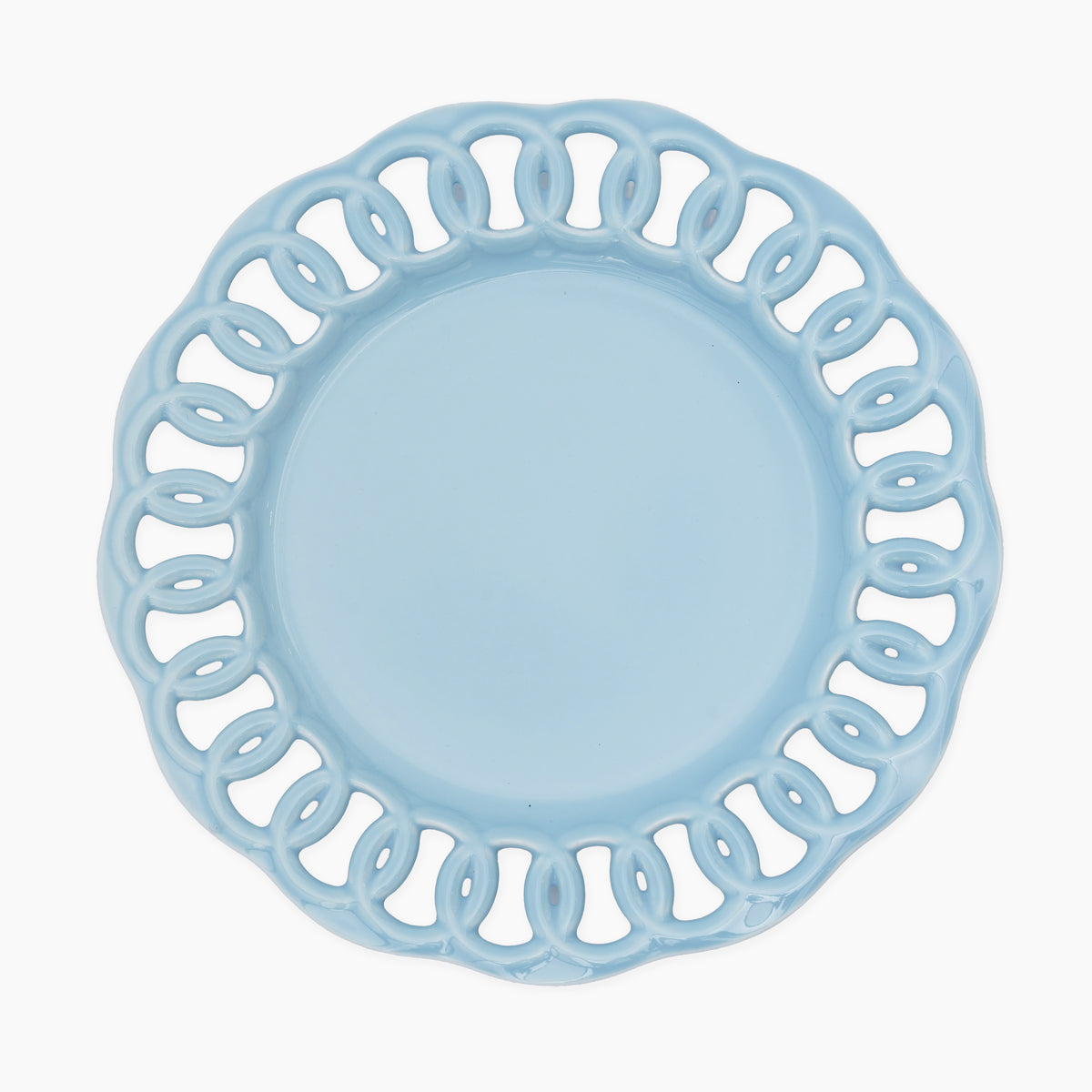 Baby Blue Ceramic Plate Set for 1