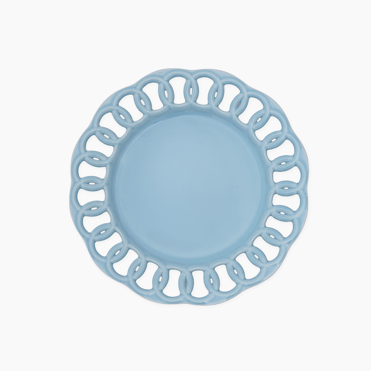 Baby Blue Ceramic Plate Set for 1
