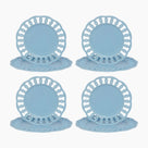 Baby Blue Dinner and Salad Plates Set for 4