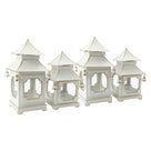 CHINOISERIE Ivory Pagoda Lantern Set of 4