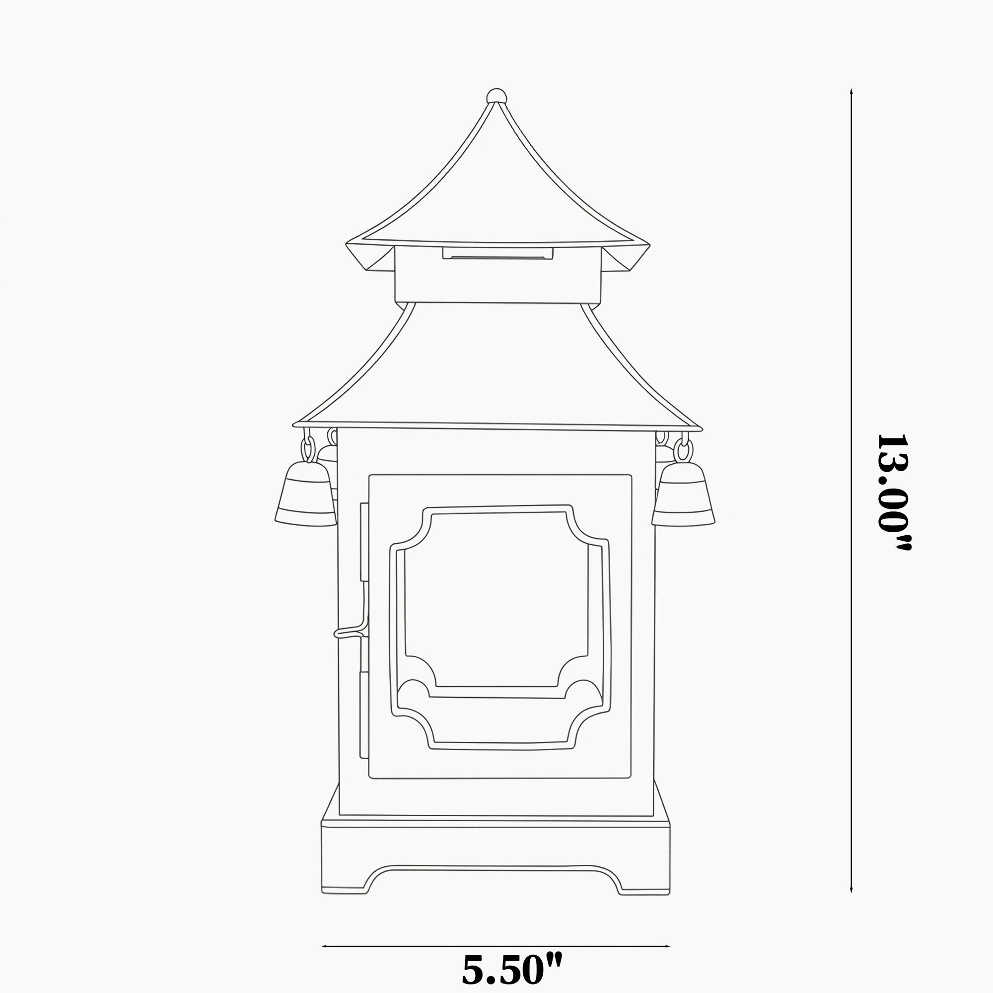 CHINOISERIE Green Pagoda Lantern