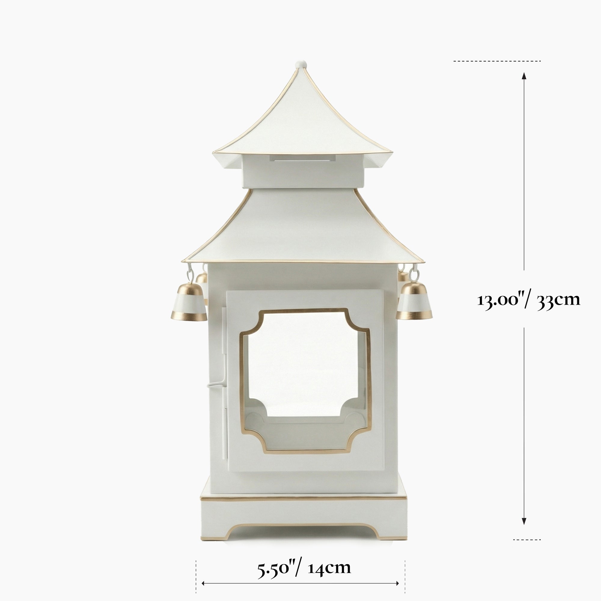 CHINOISERIE Ivory Pagoda Lantern Set of 4
