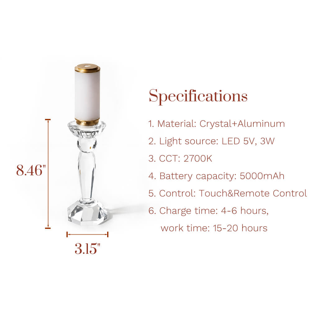 MERLIN Crystal Rechargeable Lamp