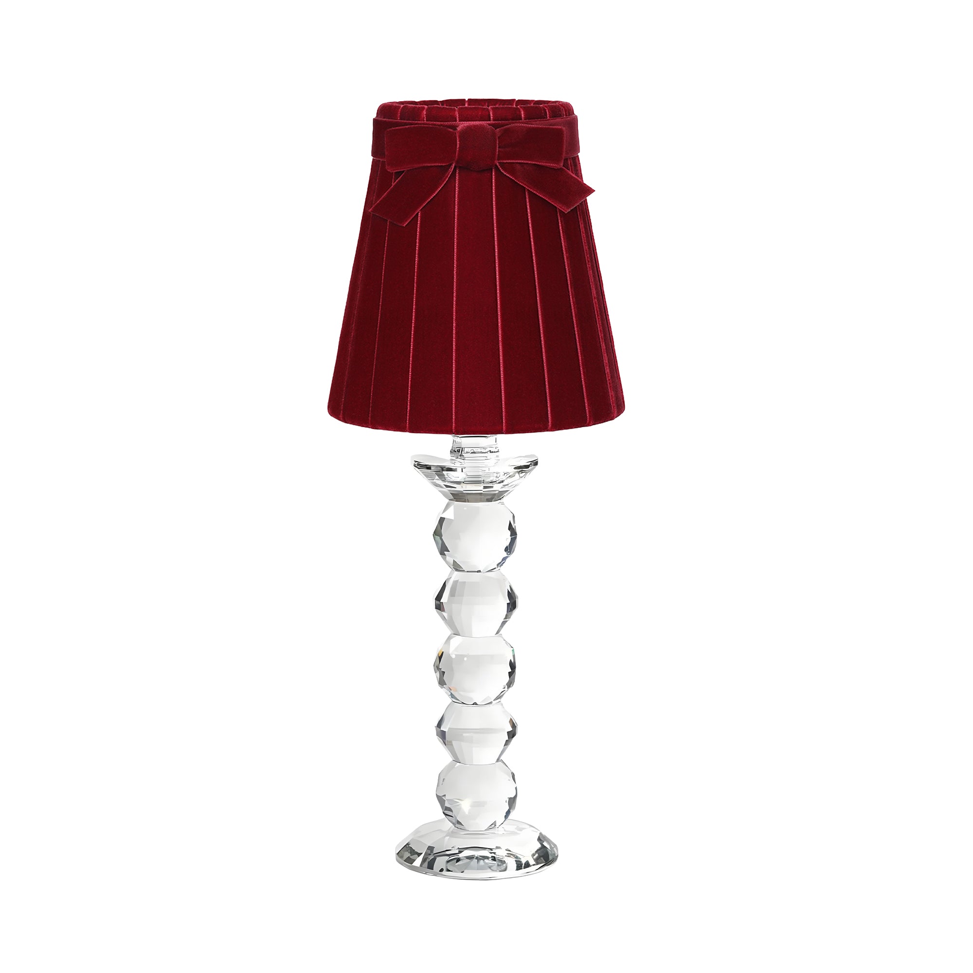 LANCELOT Rechargeable Lamp with 5.5" Vampire Velvet Lampshade