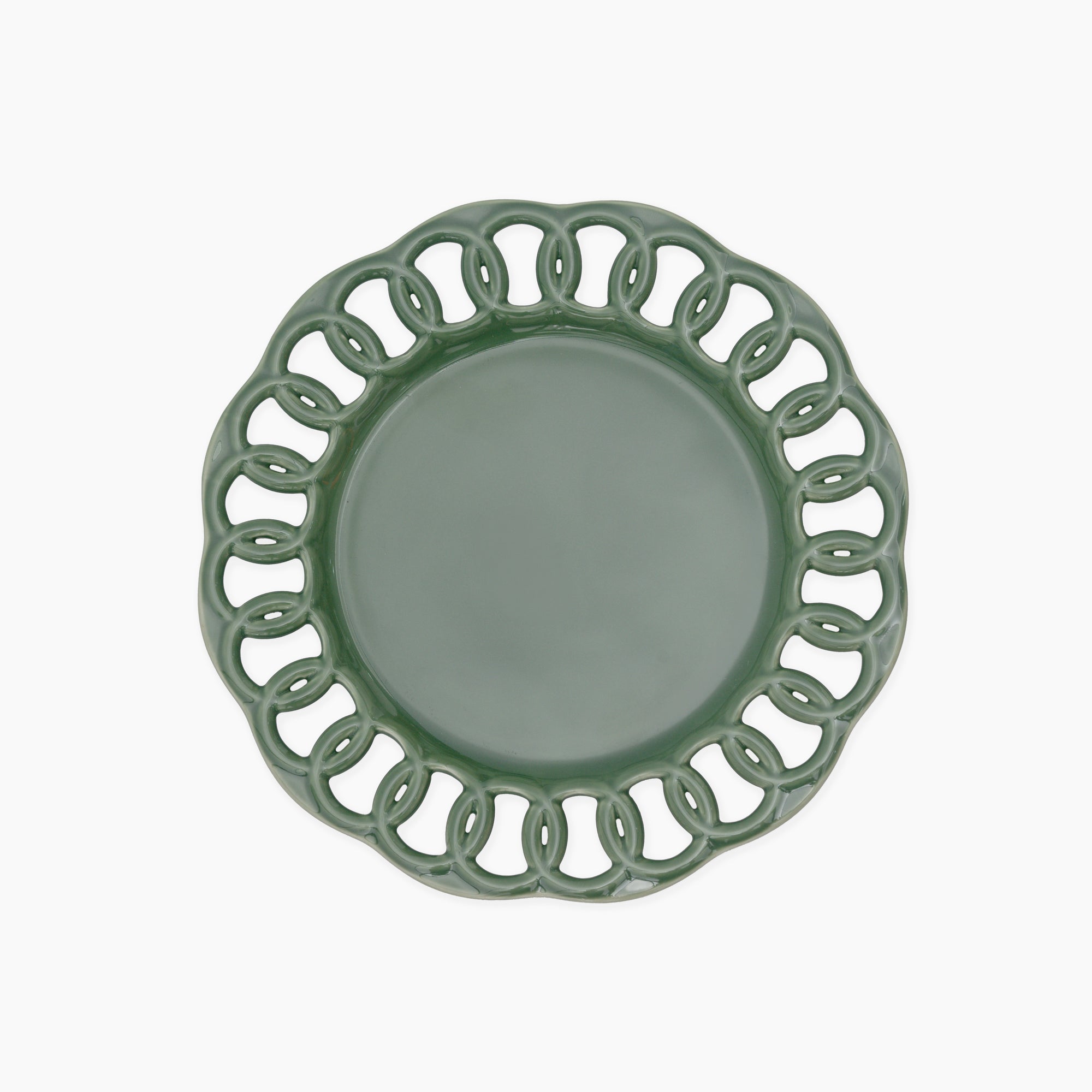 Dark Olive Ceramic Plate Set for 1