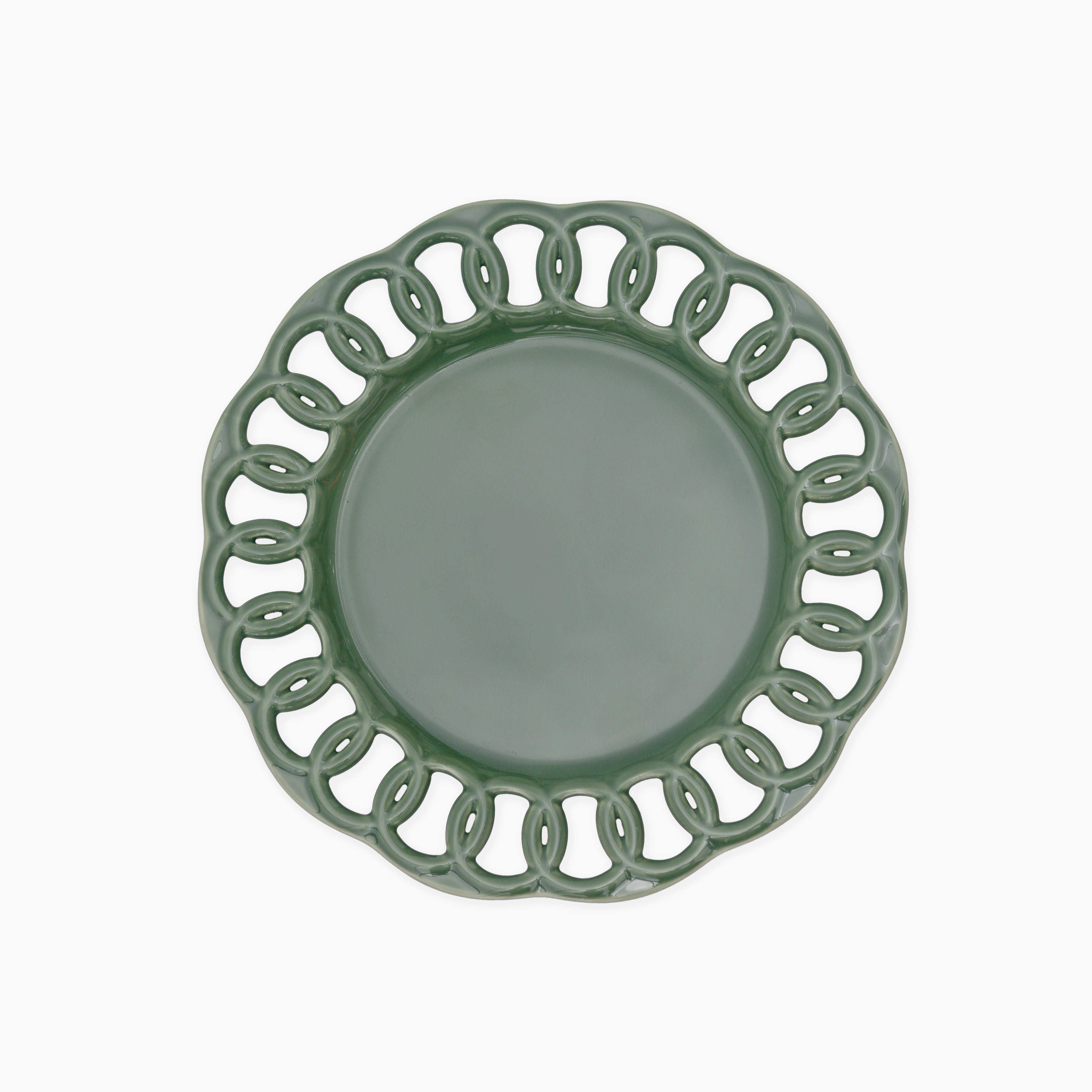 Dark Olive Ceramic Salad Plate Set of 1