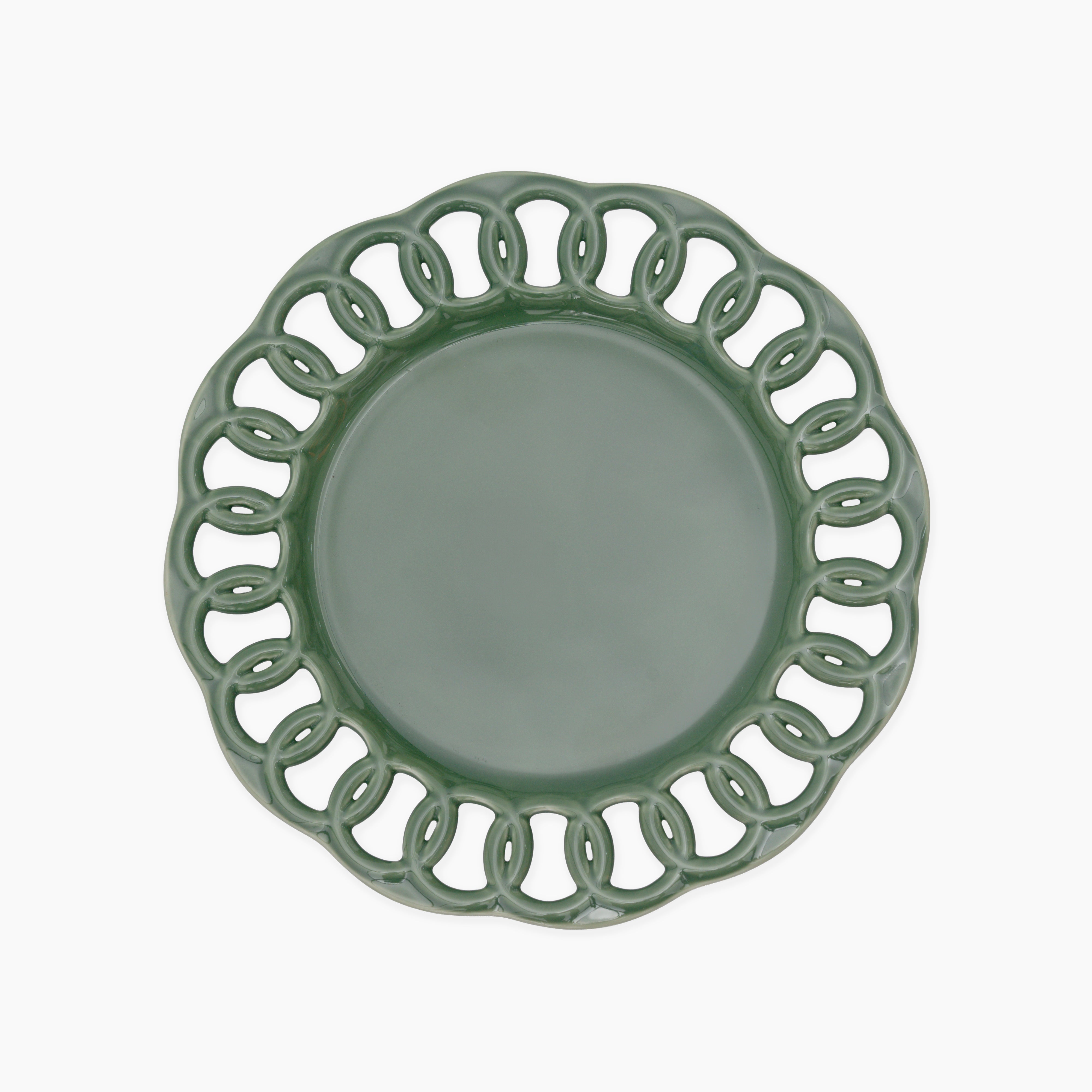 Dark Olive Salad Plates Set of 4