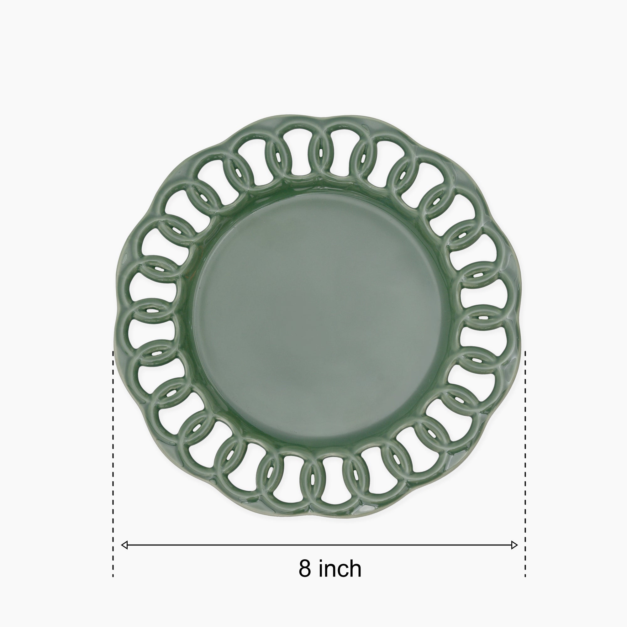 Dark Olive Salad Plates Set of 4