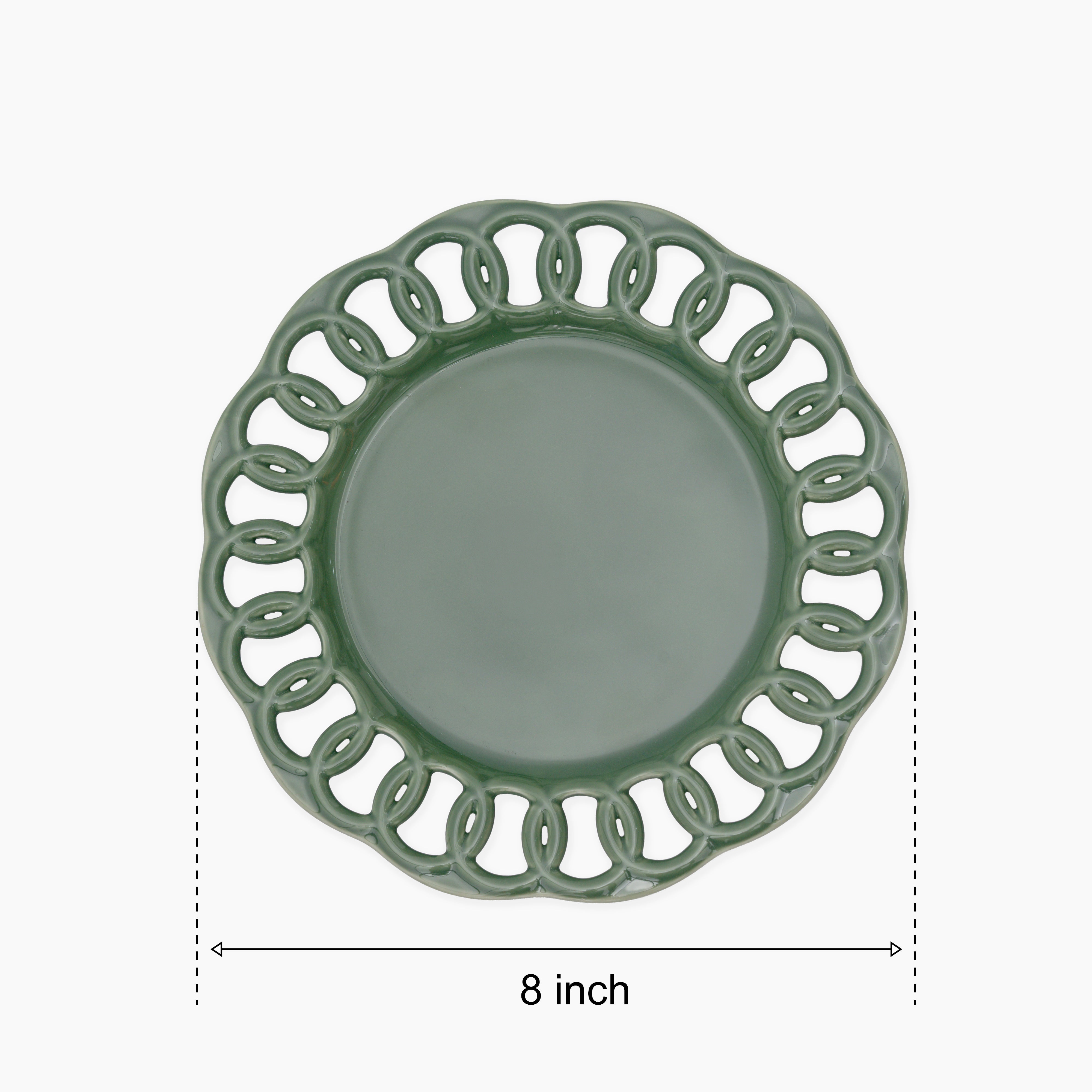 Dark Olive Salad Plates Set of 4
