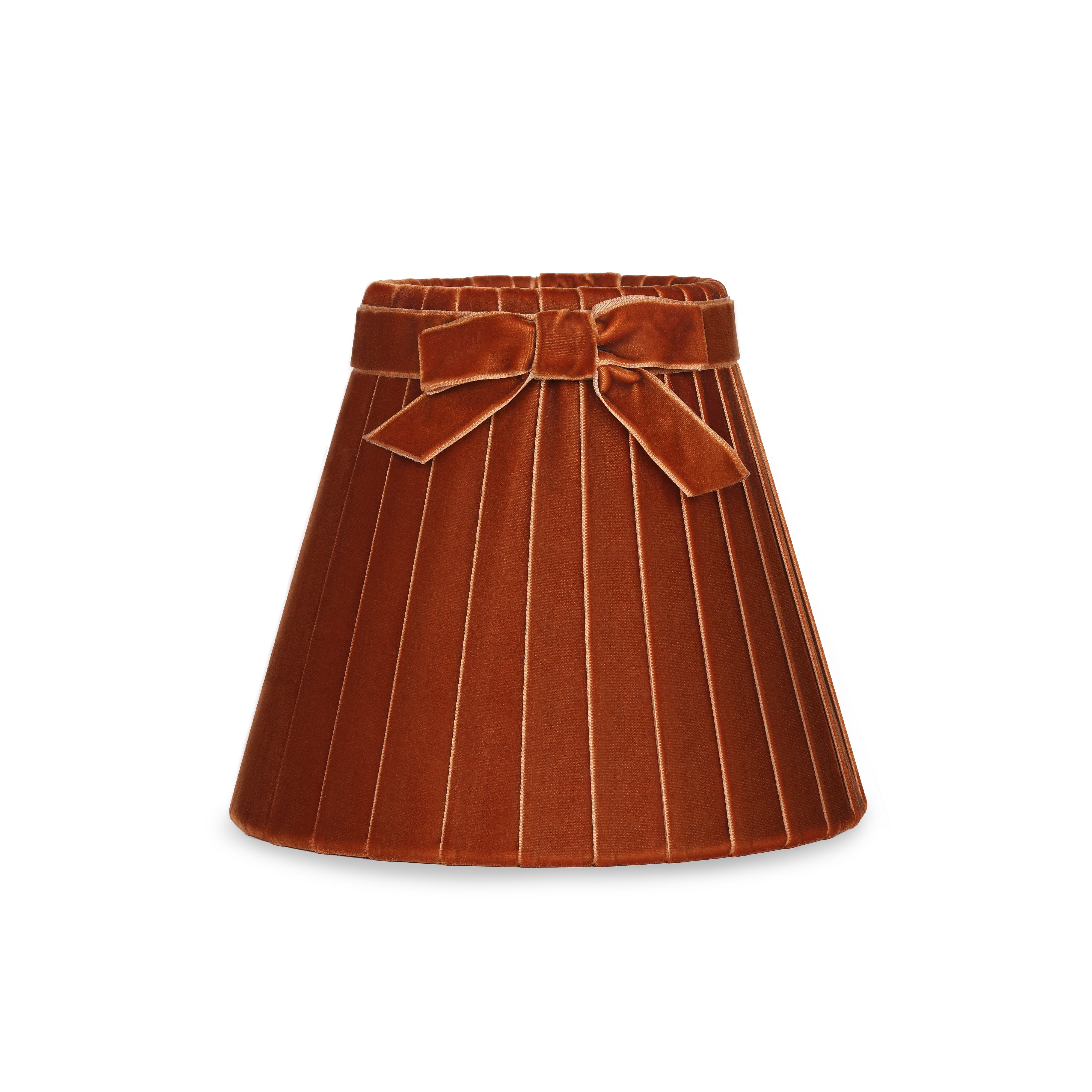 Burnt Orange Velvet 18cm Lampshad