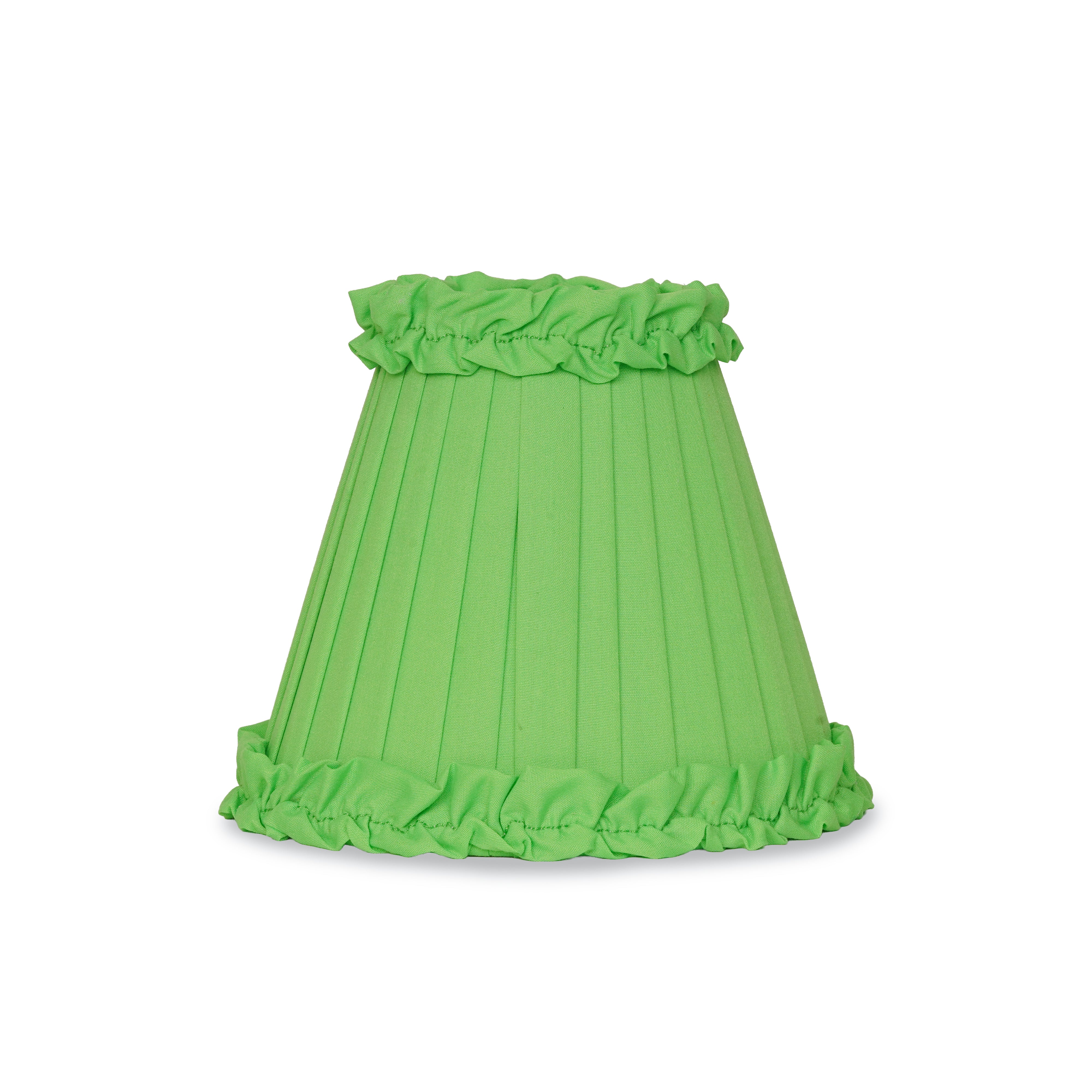 Lime Green Frilled Fabric Lampshade