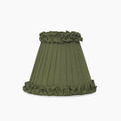 Olive Green Frilled Fabric Lampshade