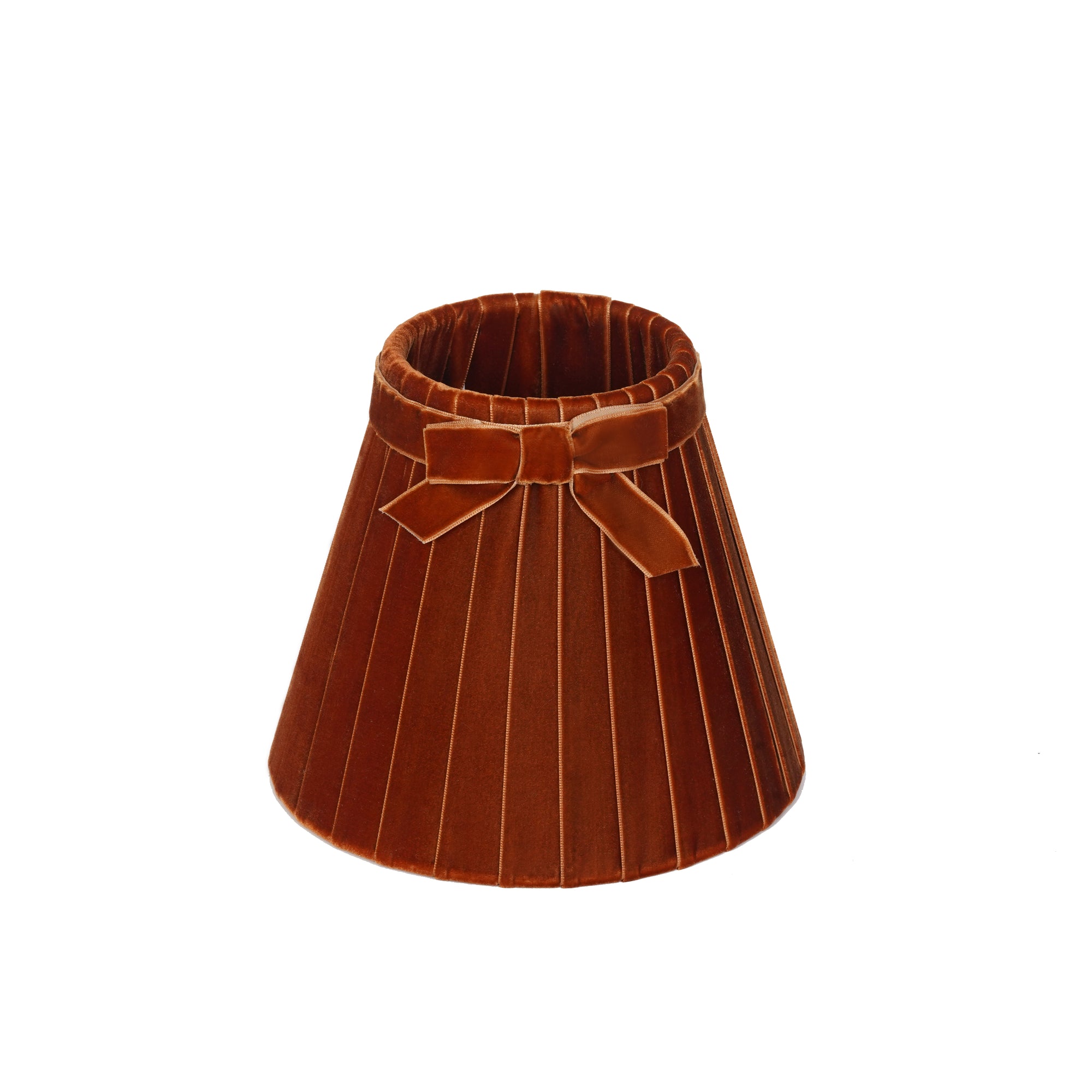 Burnt Orange Velvet 18cm Lampshad