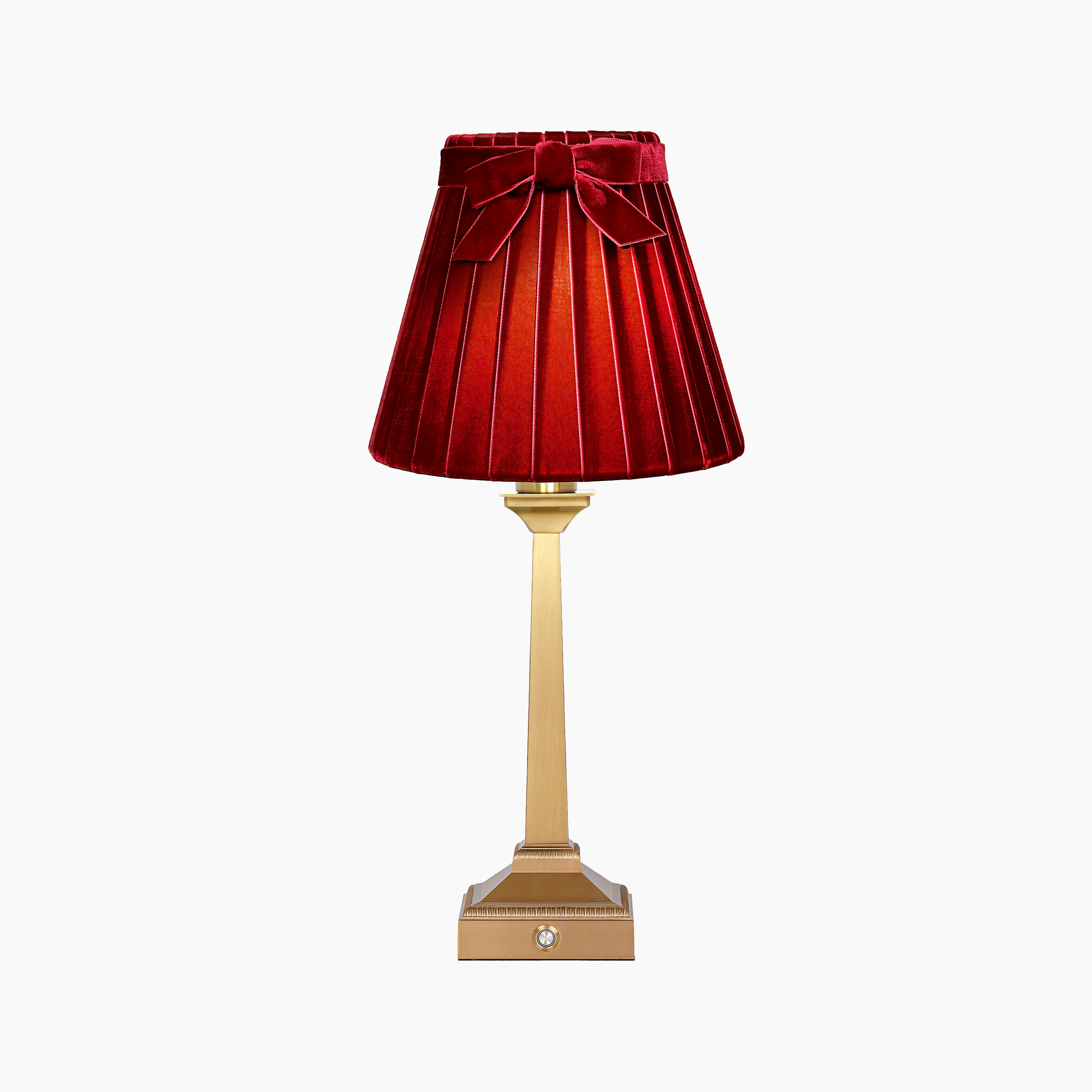 EIFFEL Rechargeable Lamp With Vampire Velvet Lampshade (7.1")
