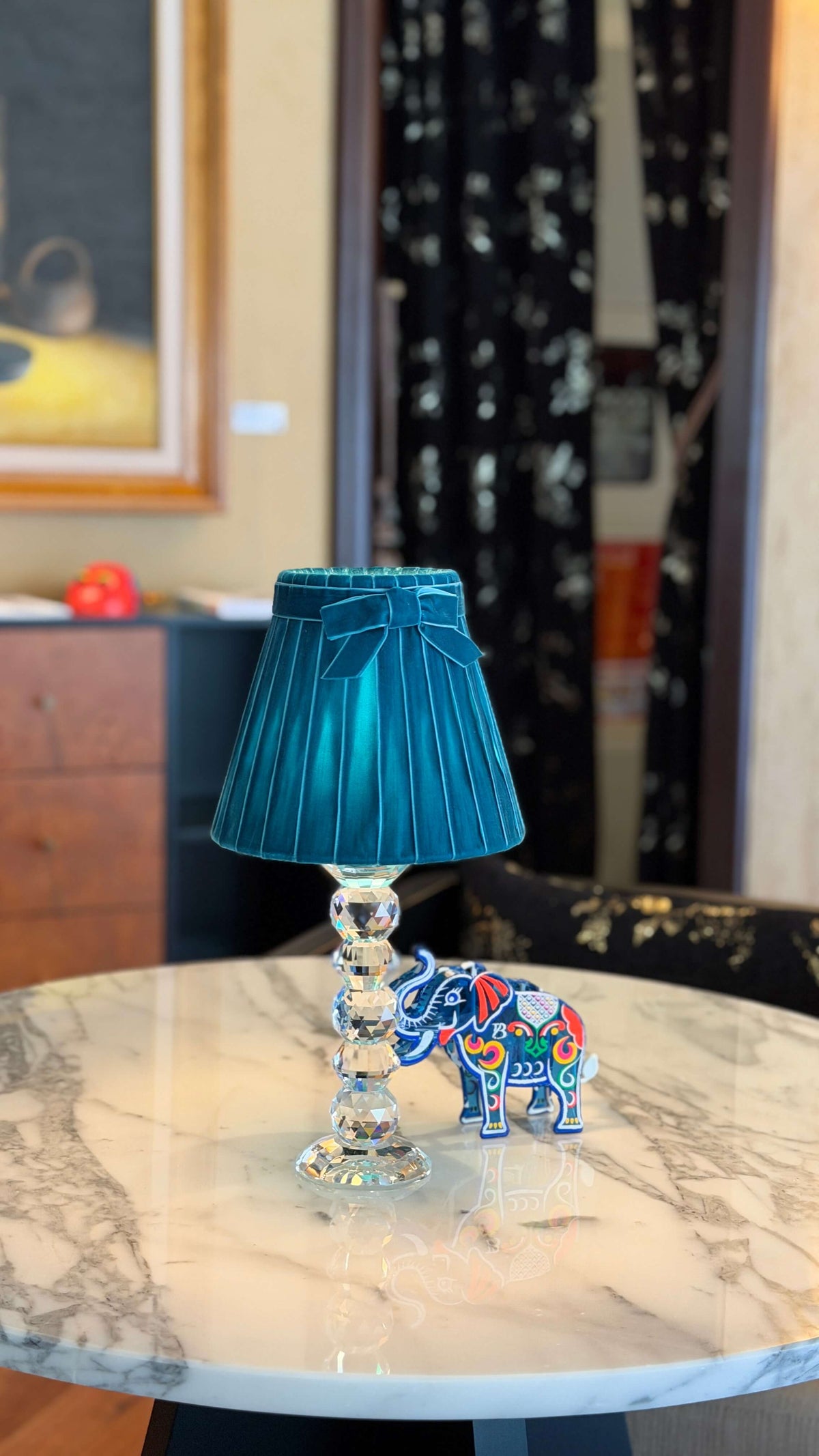 Teal Velvet 7.1" Lampshade