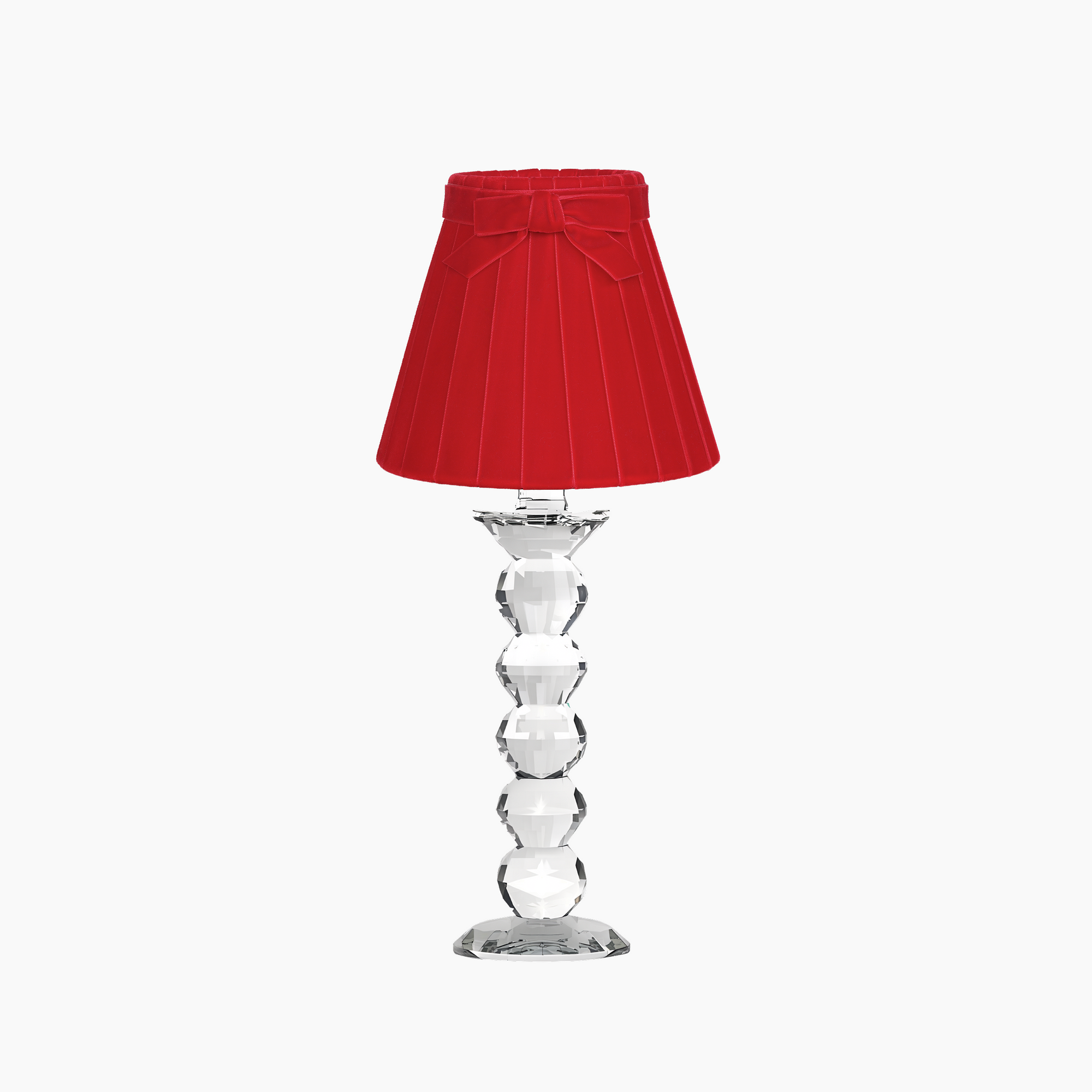 MERLIN Crystal Rechargeable Lamp With 7.1" Marilyn Velvet Lampshade