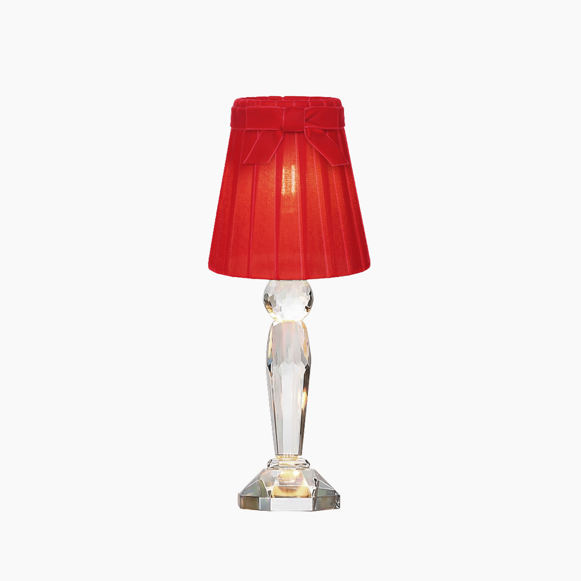 MERLIN Crystal Rechargeable Lamp with 5.5" Marilyn Velvet Lampshade