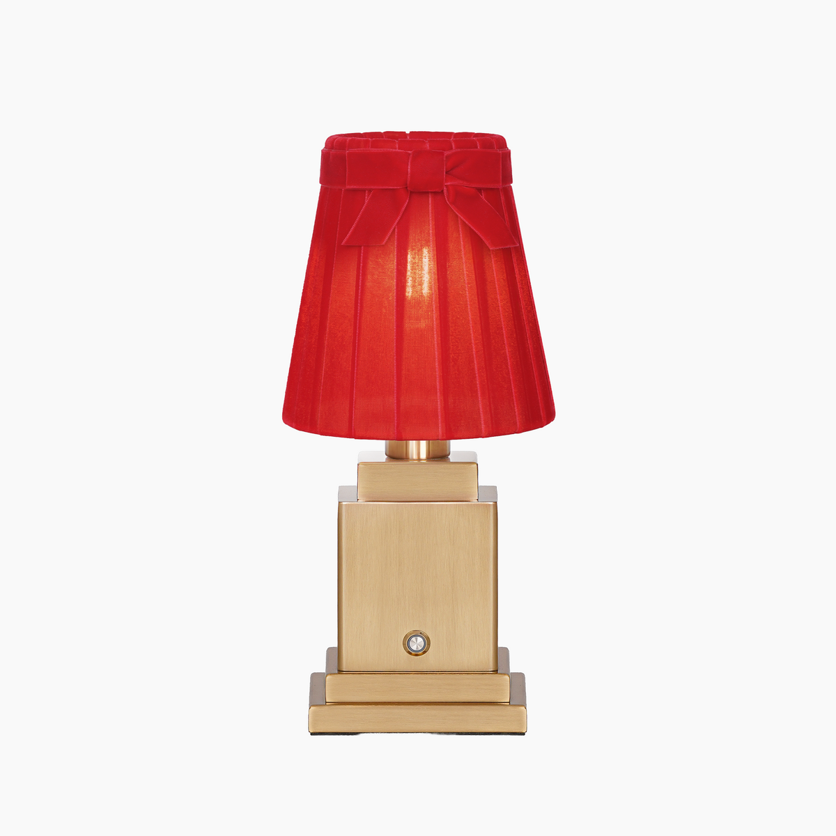 OSCAR Brass Rechargeable Lamp with 5.5" Marilyn Velvet Lampshade
