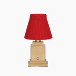 OSCAR Brass Rechargeable Lamp with 7.1" Marilyn Velvet Lampshade
