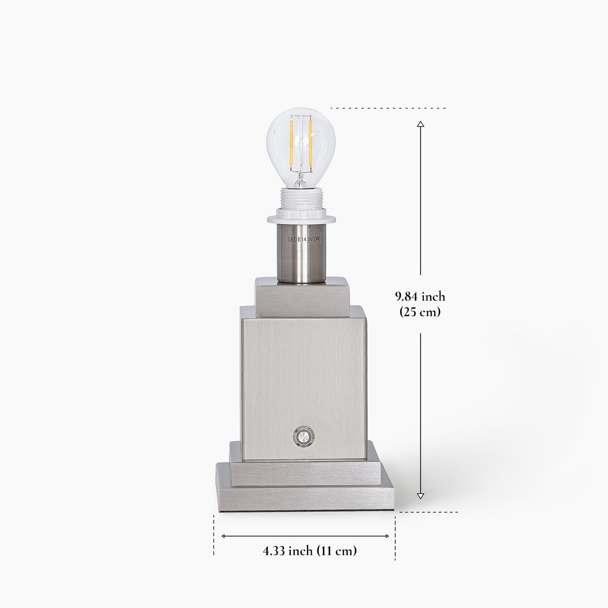 OSCAR Silver Rechargeable Lamp