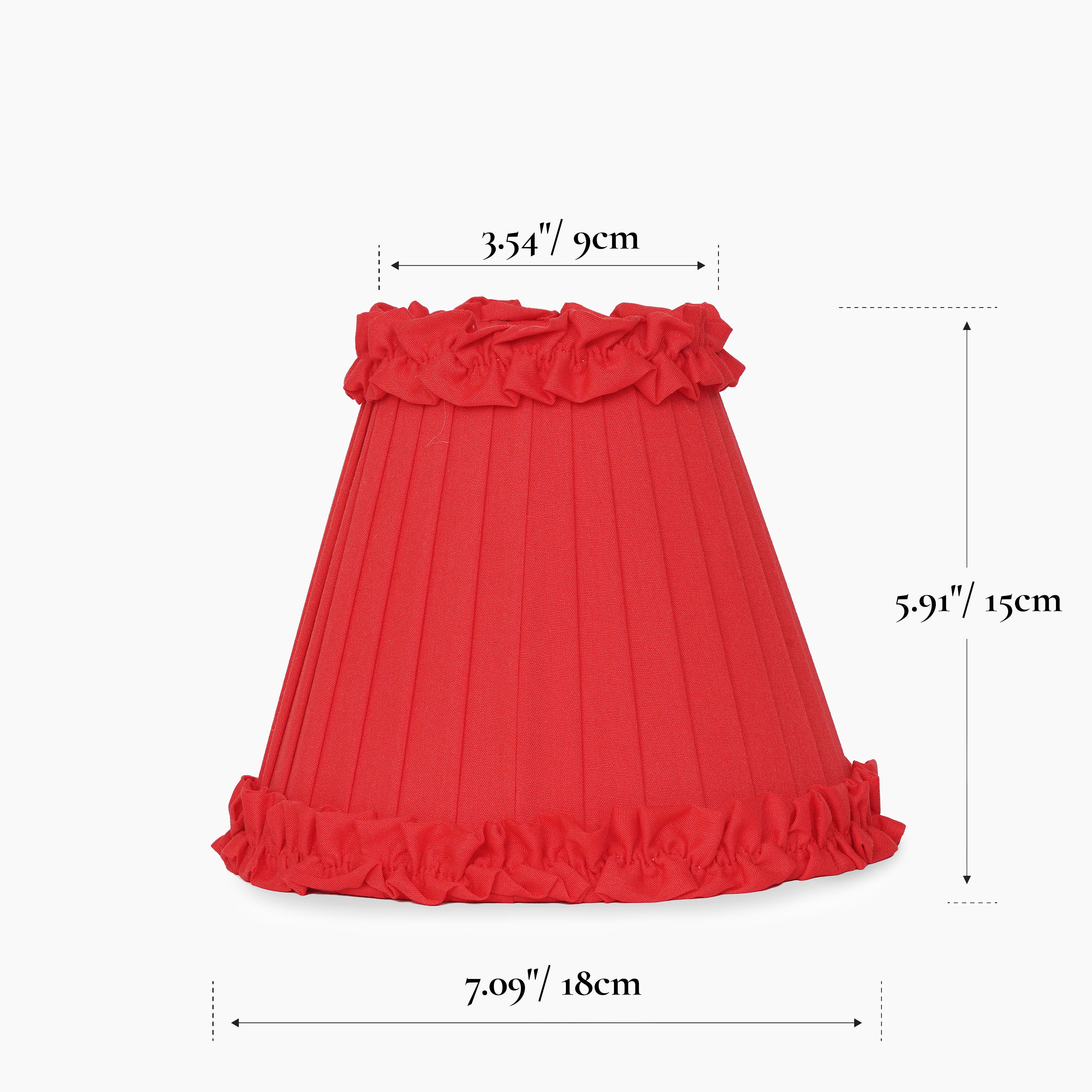 Red Brick Frilled Fabric Lampshade
