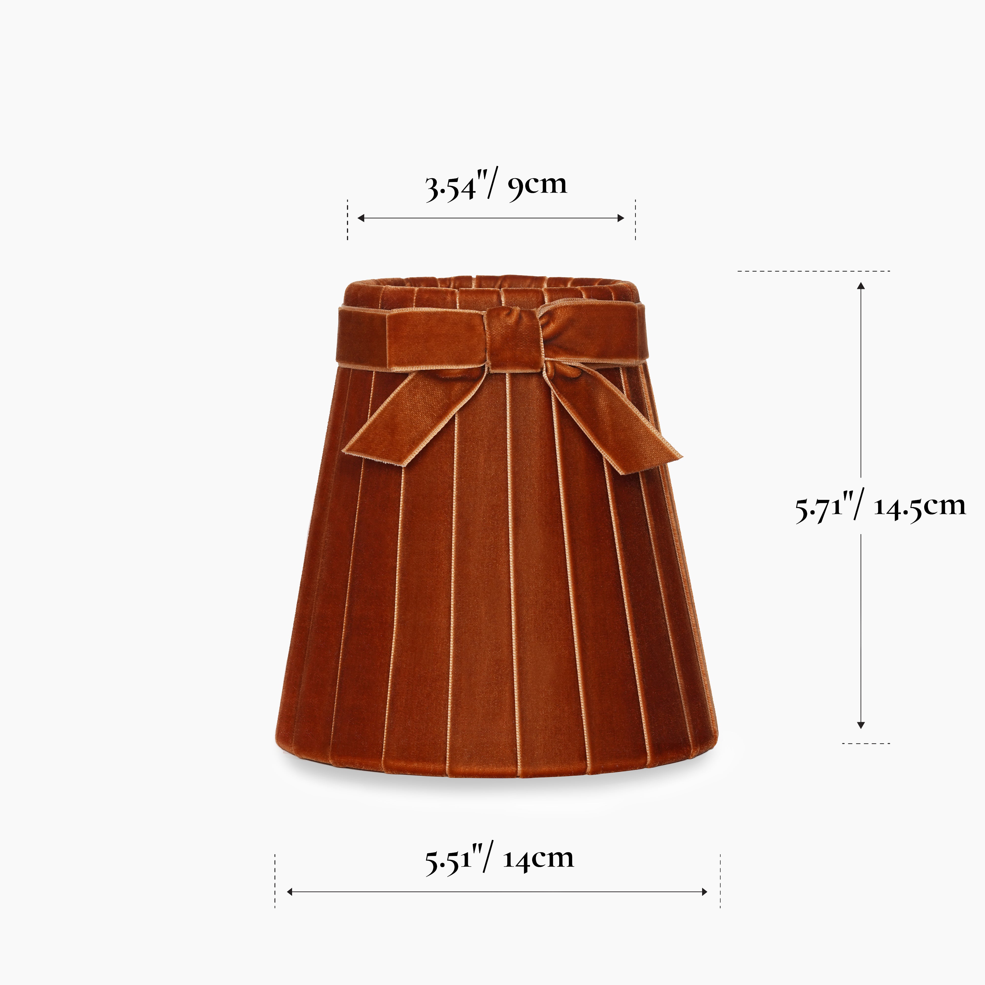 Burnt Orange Velvet 5.5" Lampshade