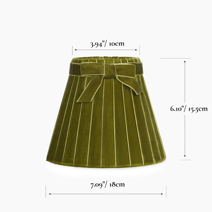 Olive Green Velvet 7.1" Lampshade