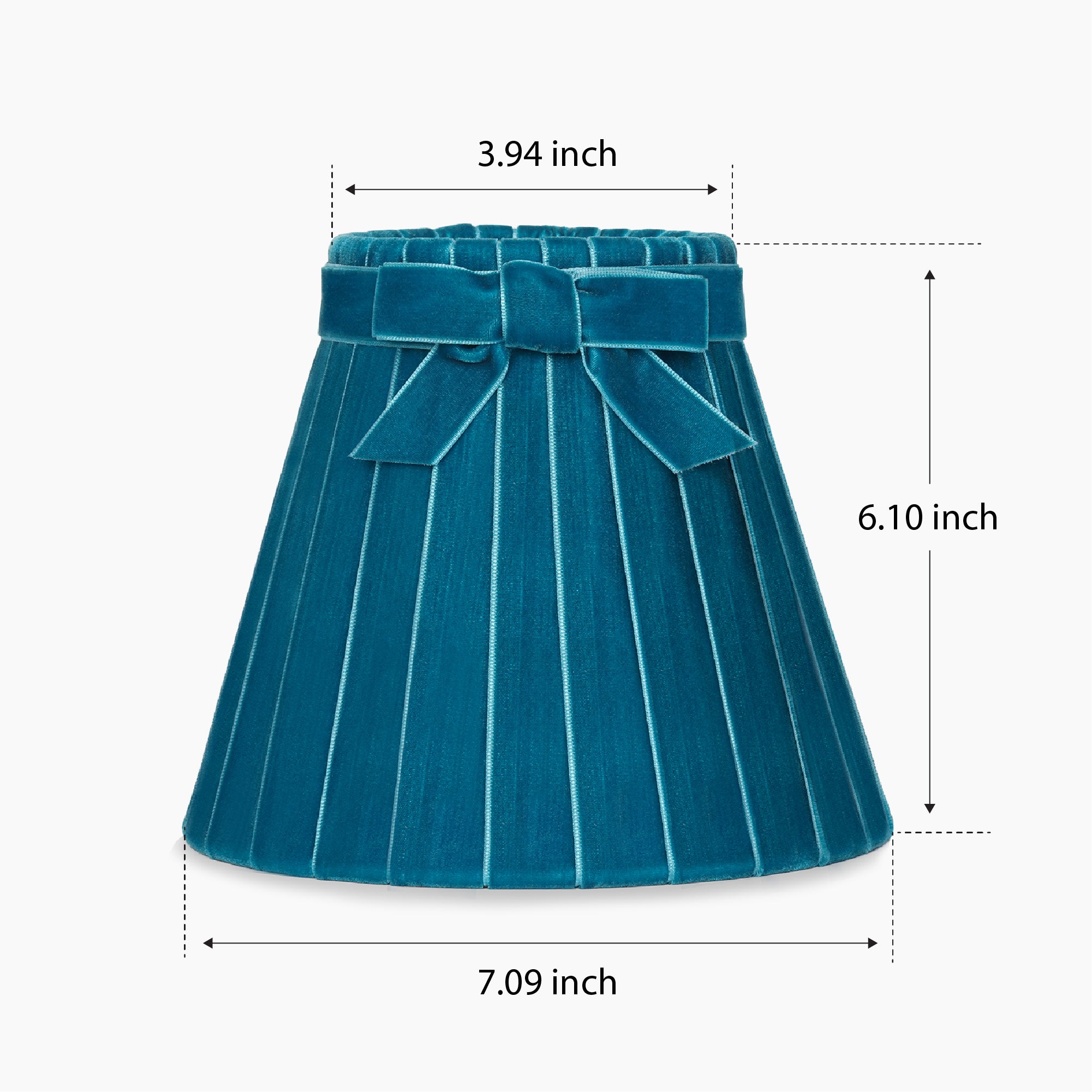 Teal Velvet 7.1" Lampshade