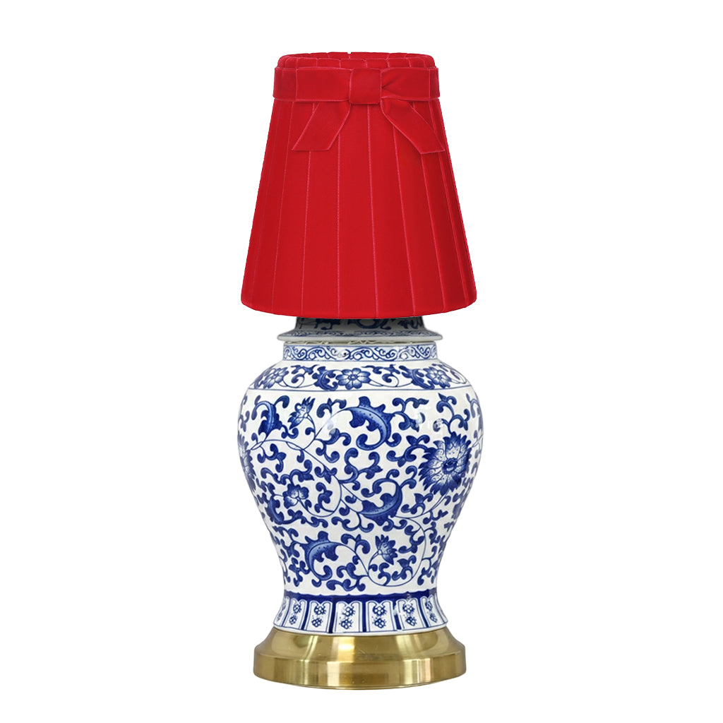 MEDI Dynasty Ceramic 11" Rechargeable Lamp with 5.5" Marilyn Velvet Lampshade