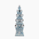 FOUR-LAYER 22.8" Dynasty Angular Tulip Vase in Delft Blue