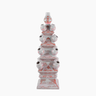 FOUR-LAYER 22.8" Dynasty Angular Tulip Vase in Delft Pink