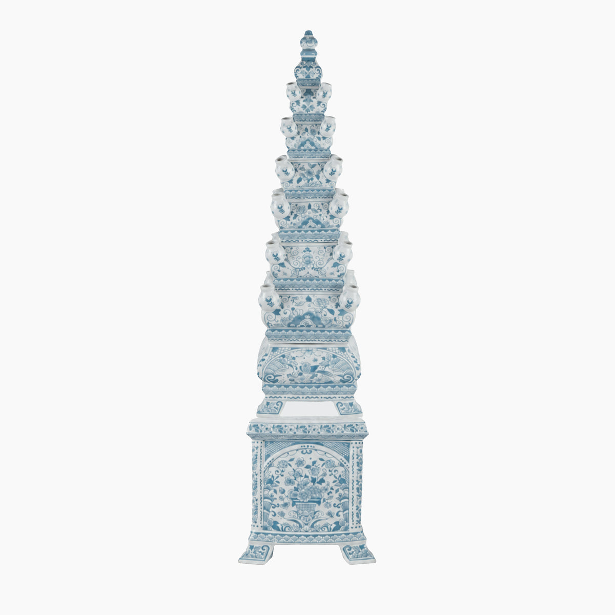 SOVEREIGN Rounded 42.5" Grand Tulipiere Tower in Delft Blue