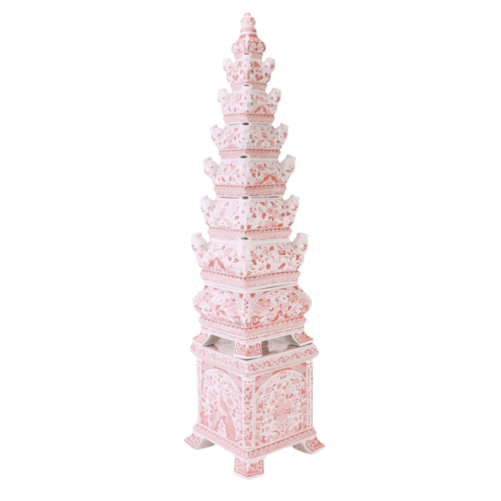 SOVEREIGN Rounded 42.5" Grand Tulipiere Tower in Delft Pink