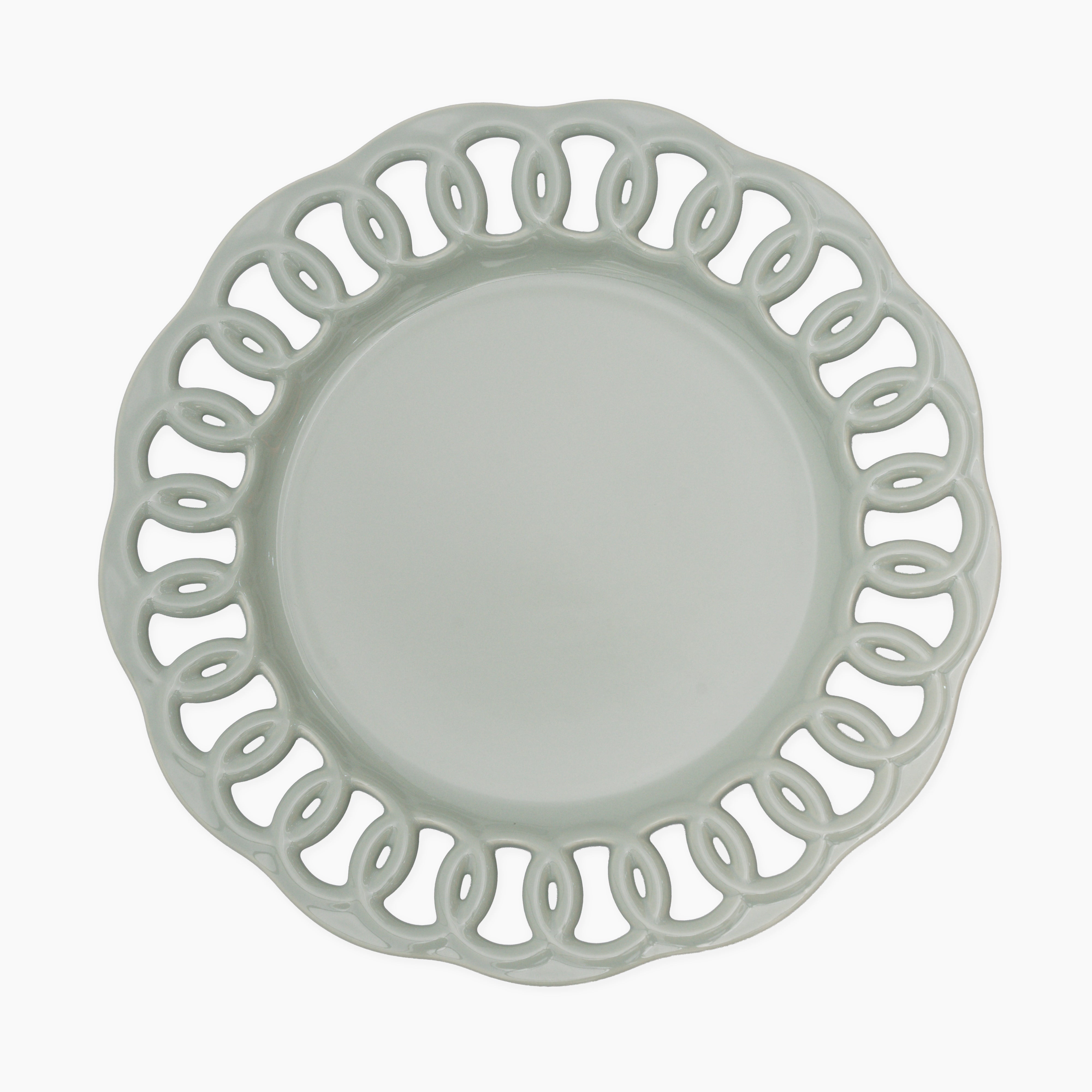 Sage Green Ceramic Dinner Plate Set for 1