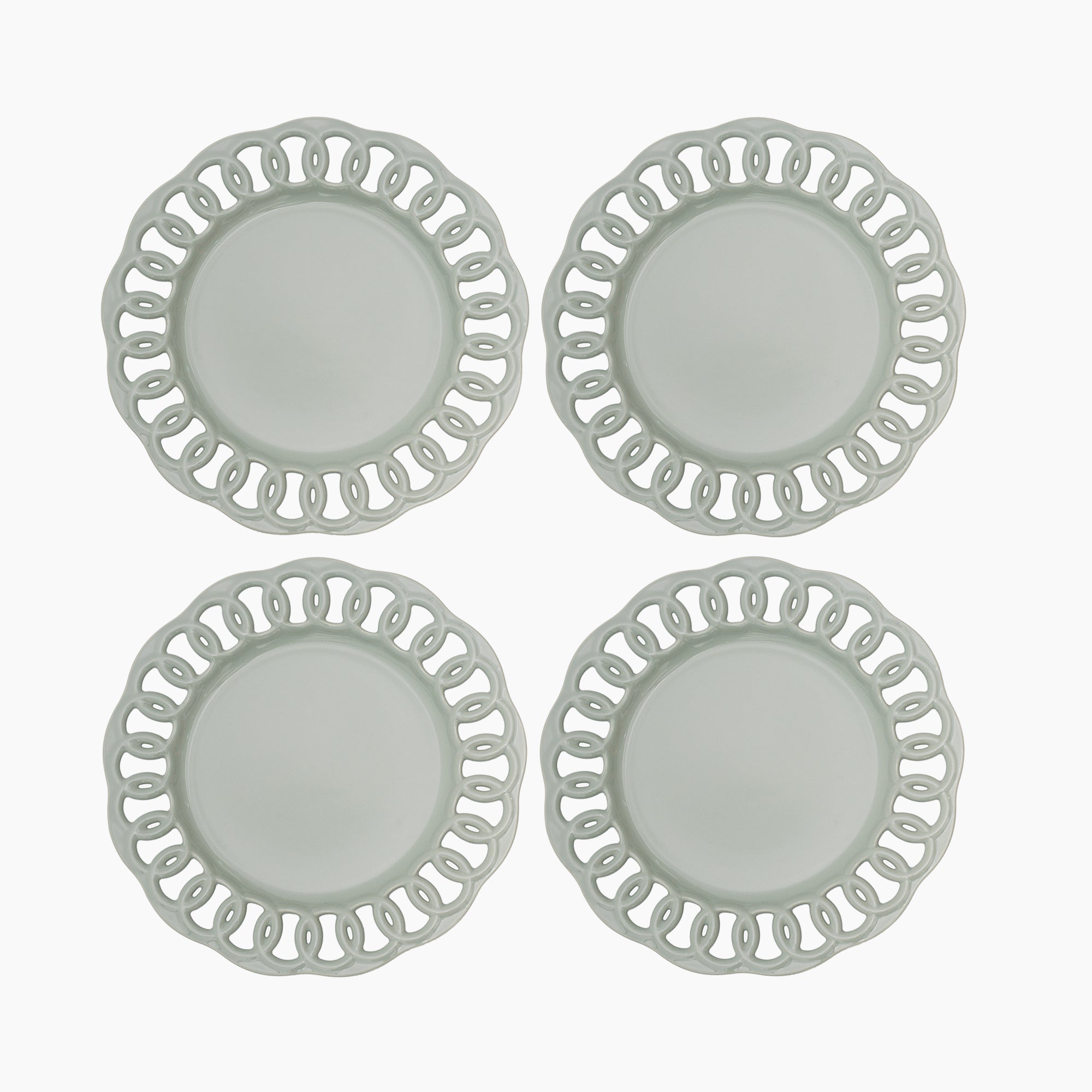 Sage Green Dinner Plates Set of 4