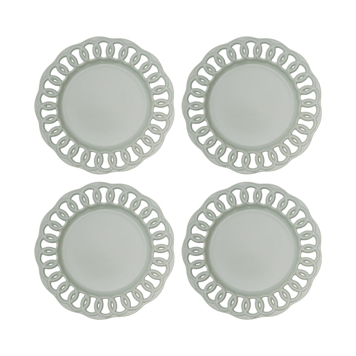 Sage Green Dinner Plates Set for 4