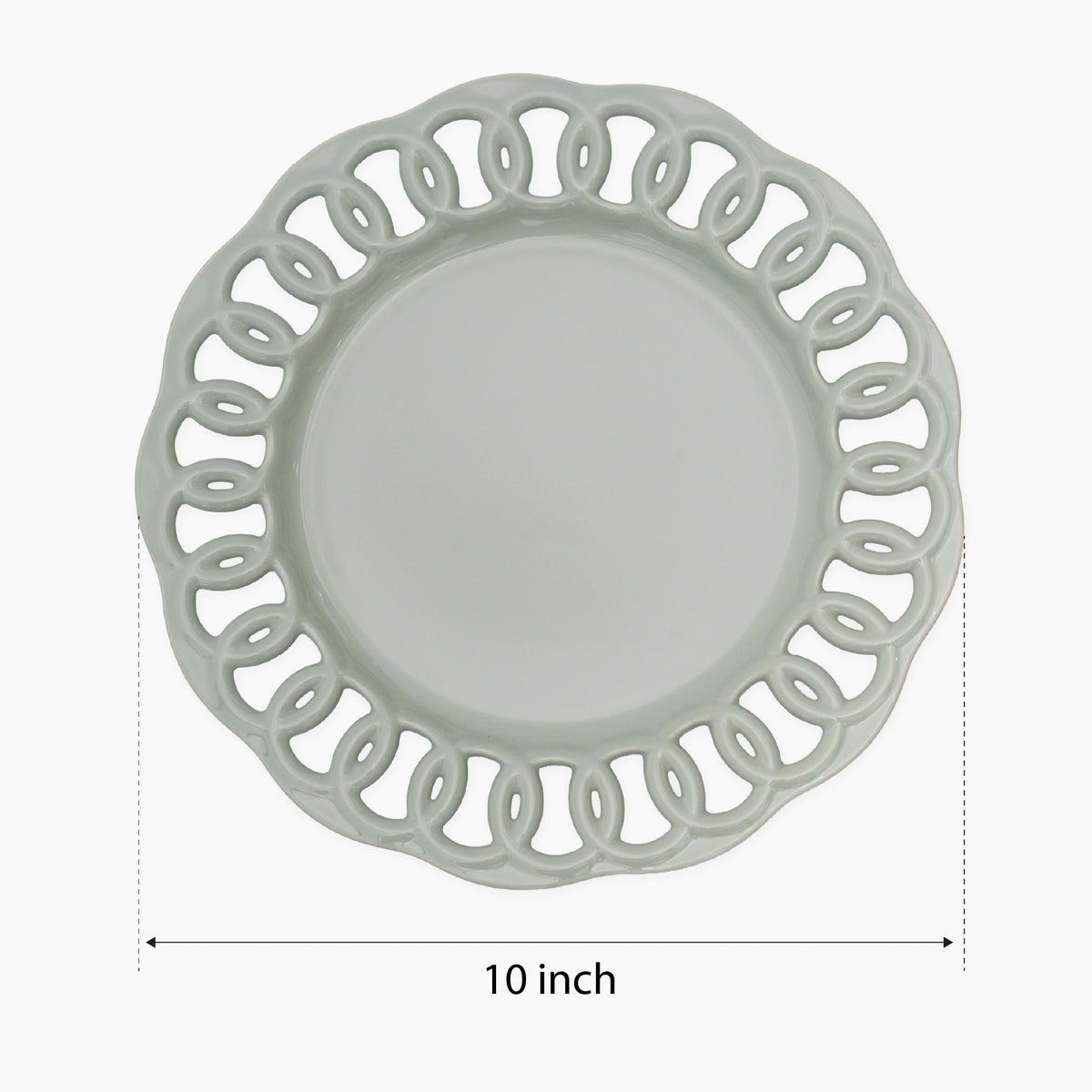 Sage Green Ceramic Plate Set for 1