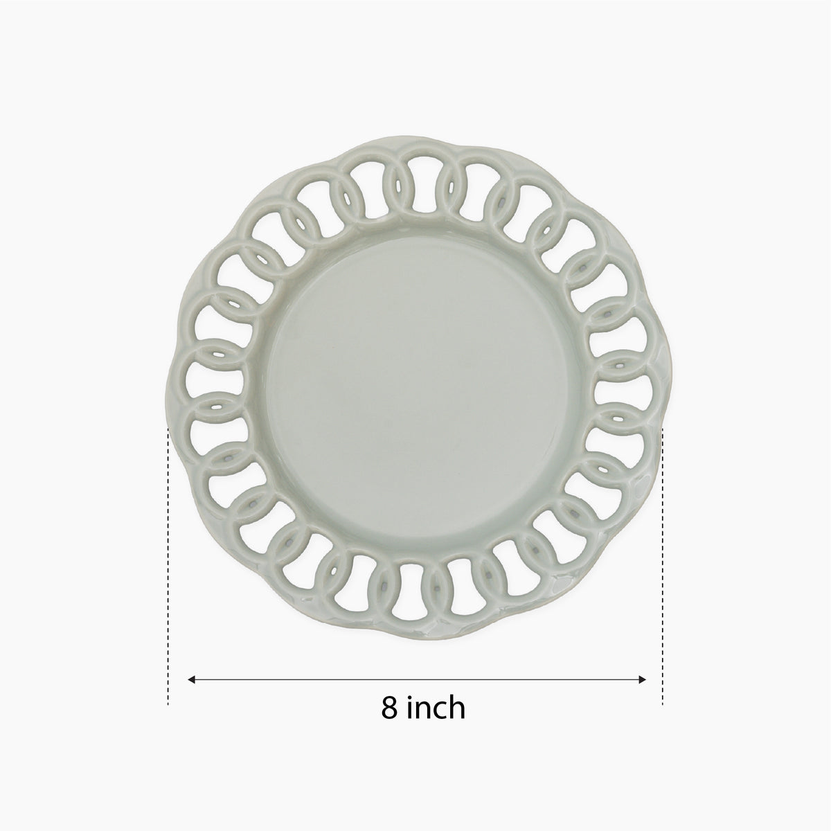 Sage Green Ceramic Plate Set for 1