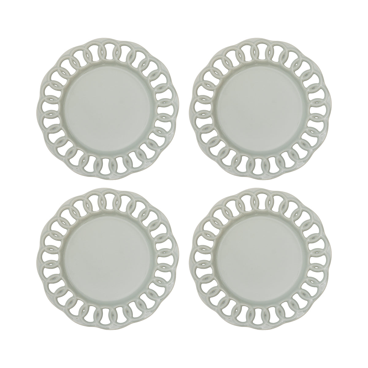 Sage Green Salad Plates Set for 4