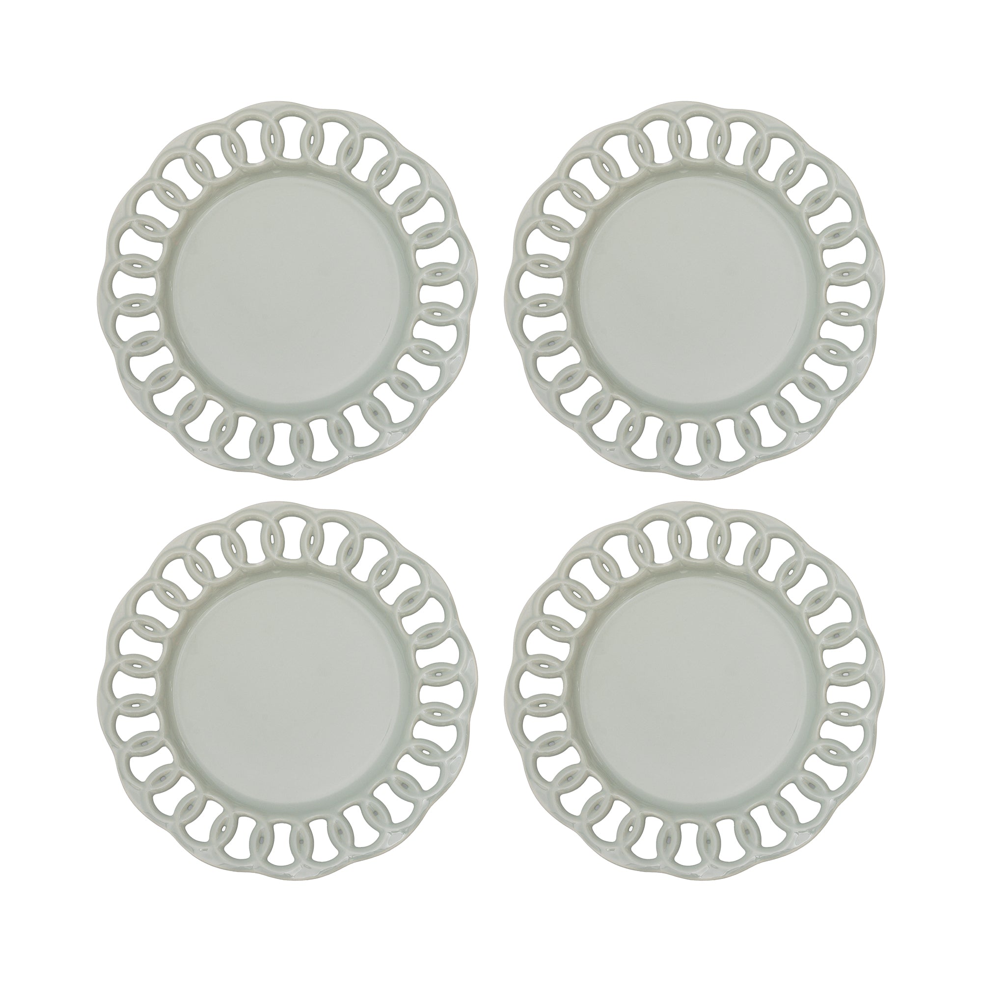 Sage Green Salad Plates Set of 4