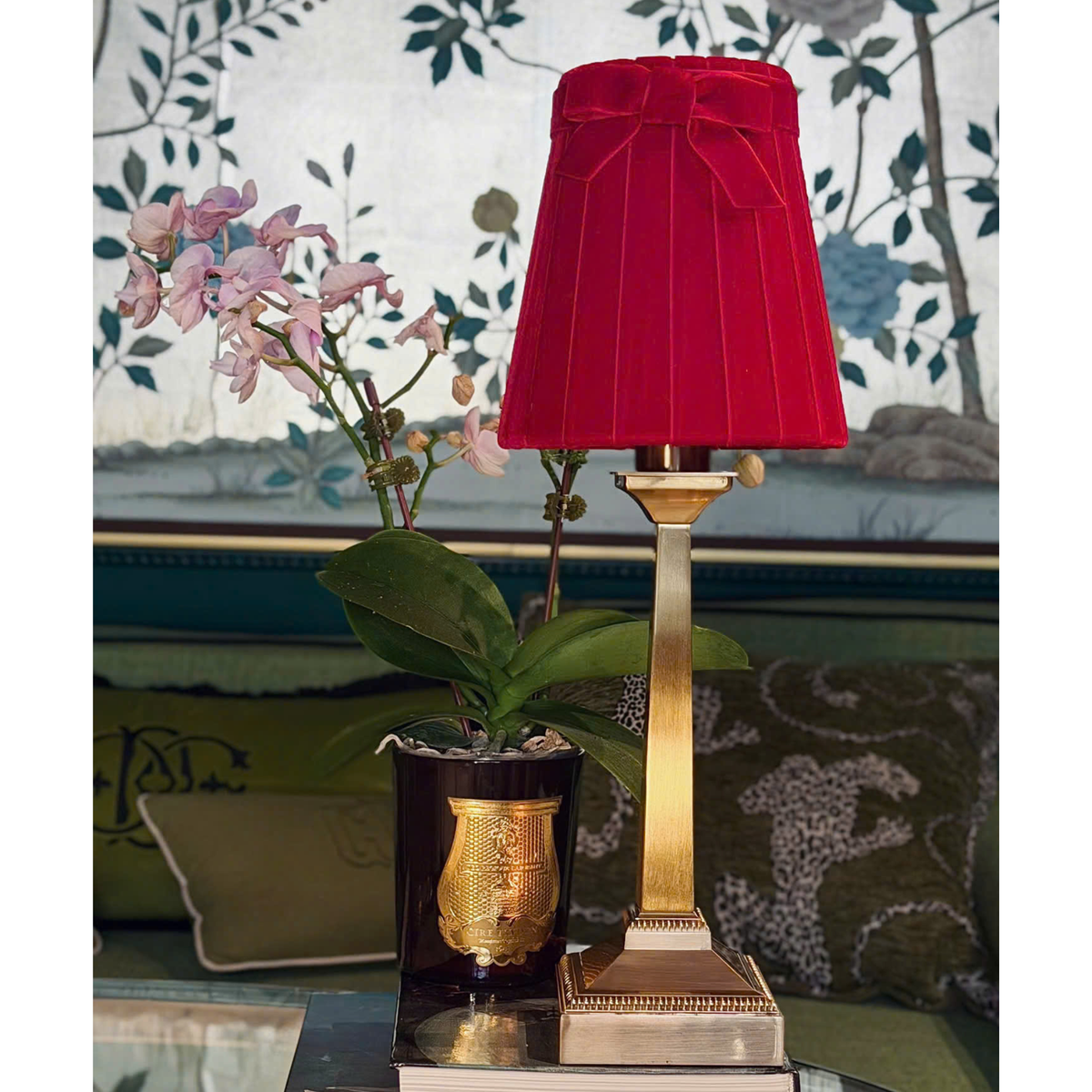 EIFFEL Rechargeable Lamp with 5.5" Marilyn Velvet Lampshade