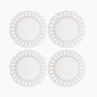 White Ceramic Dinner Plates Set of 4